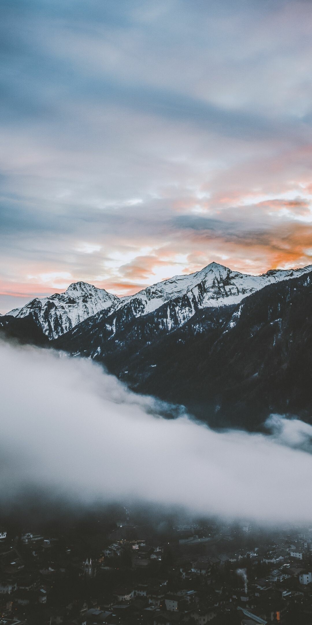 Mountains, Clouds Wallpaper, 1080x2160 HD Phone