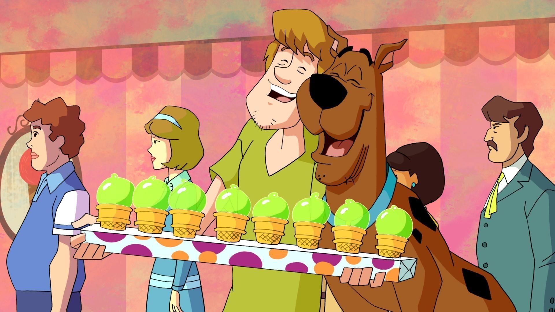 Scooby-Doo, Shaggy Rogers, green ice cream cones, Full HD Desktop wallpaper