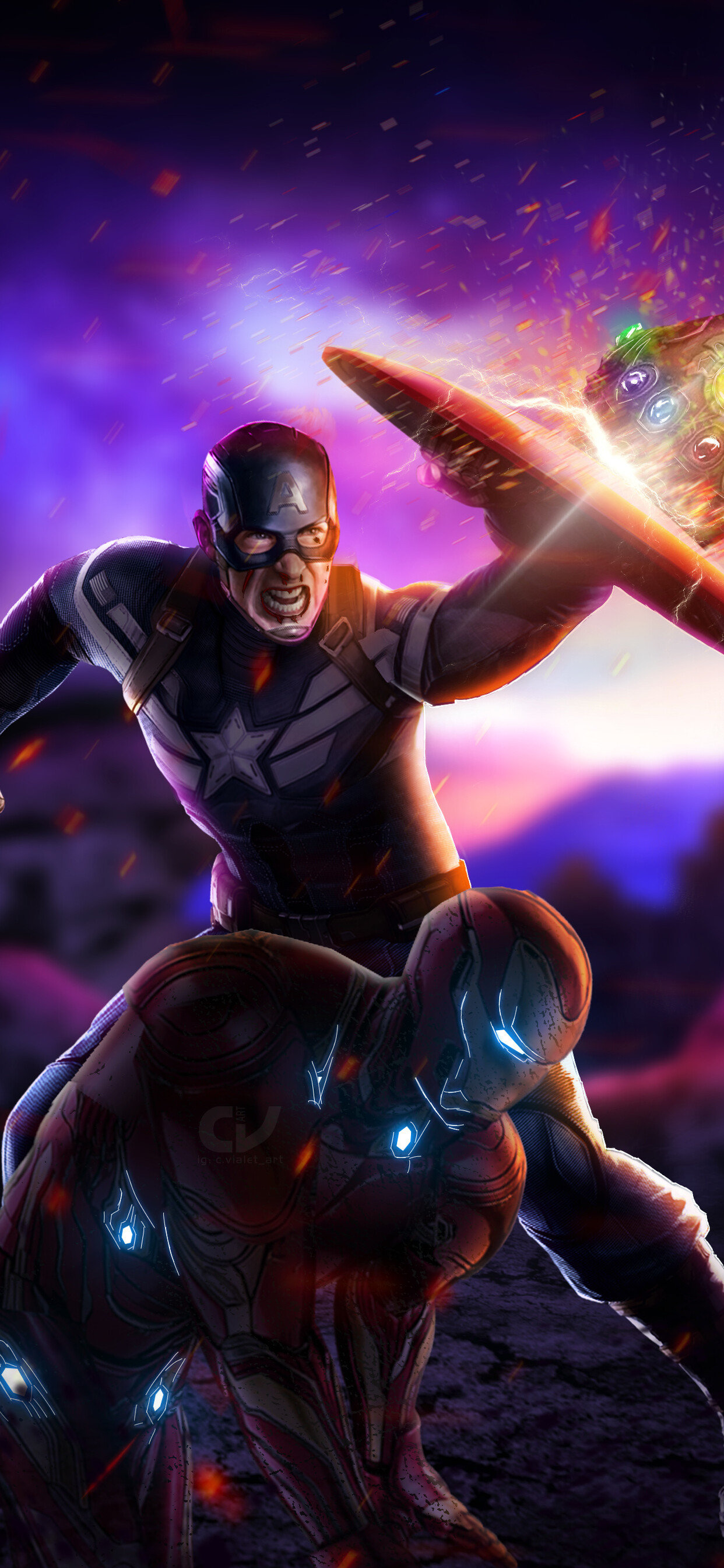 Iron Man and Captain America, Marvel Wallpaper, 1250x2690 HD Phone