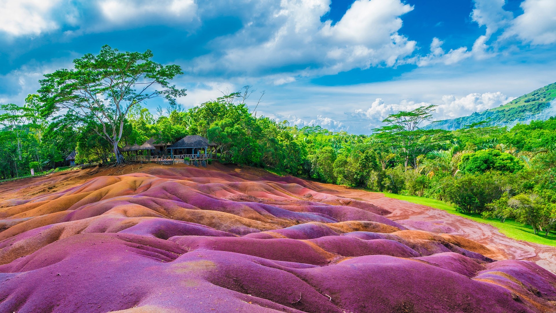 Mauritius Island, Seven coloured earth, Chamarel, Windows 10 spotlight, 1920x1080 Full HD Desktop