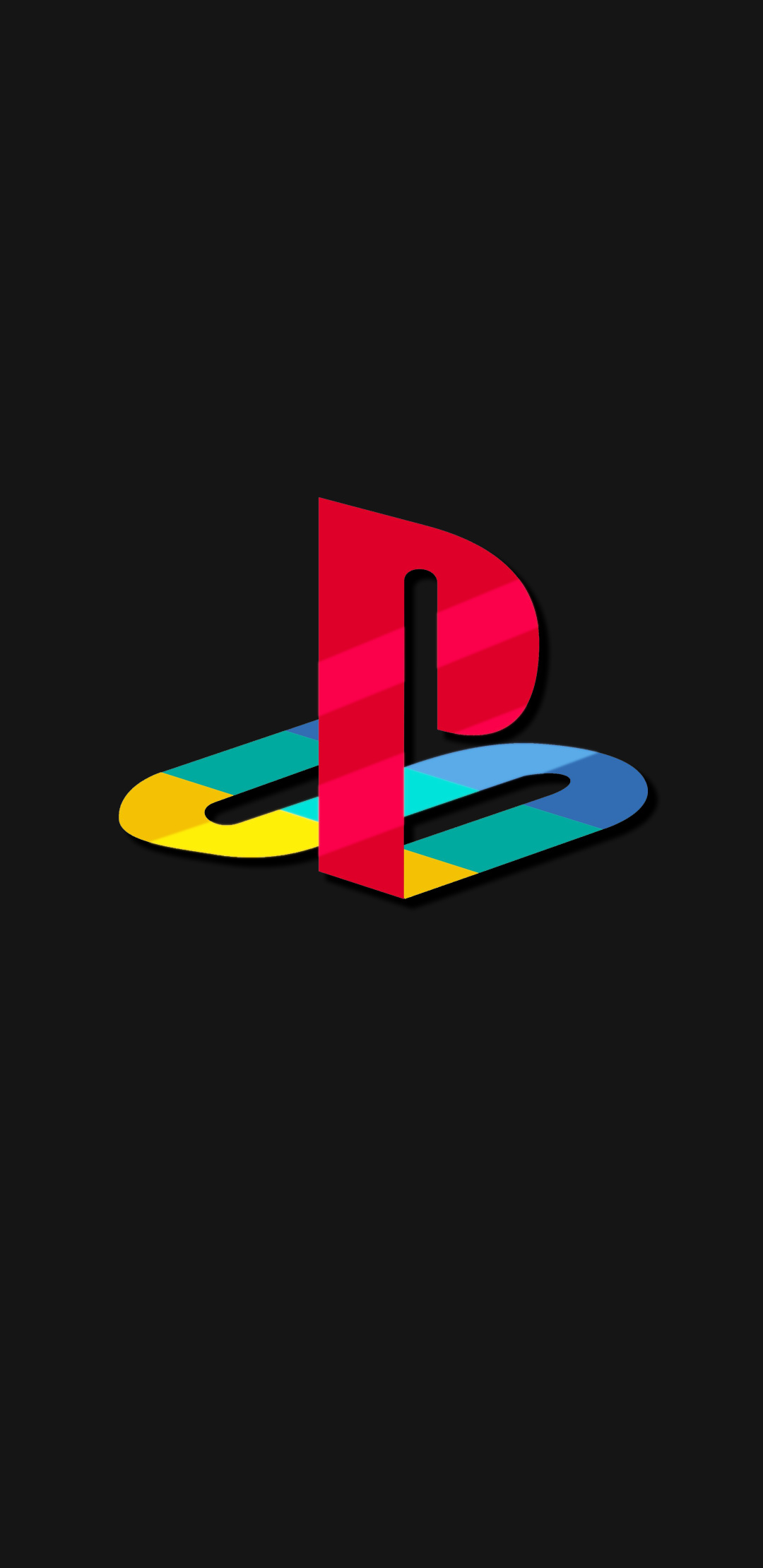 PlayStation logo, Colorful stripe design, Solid black backdrop, HD Phone wallpaper