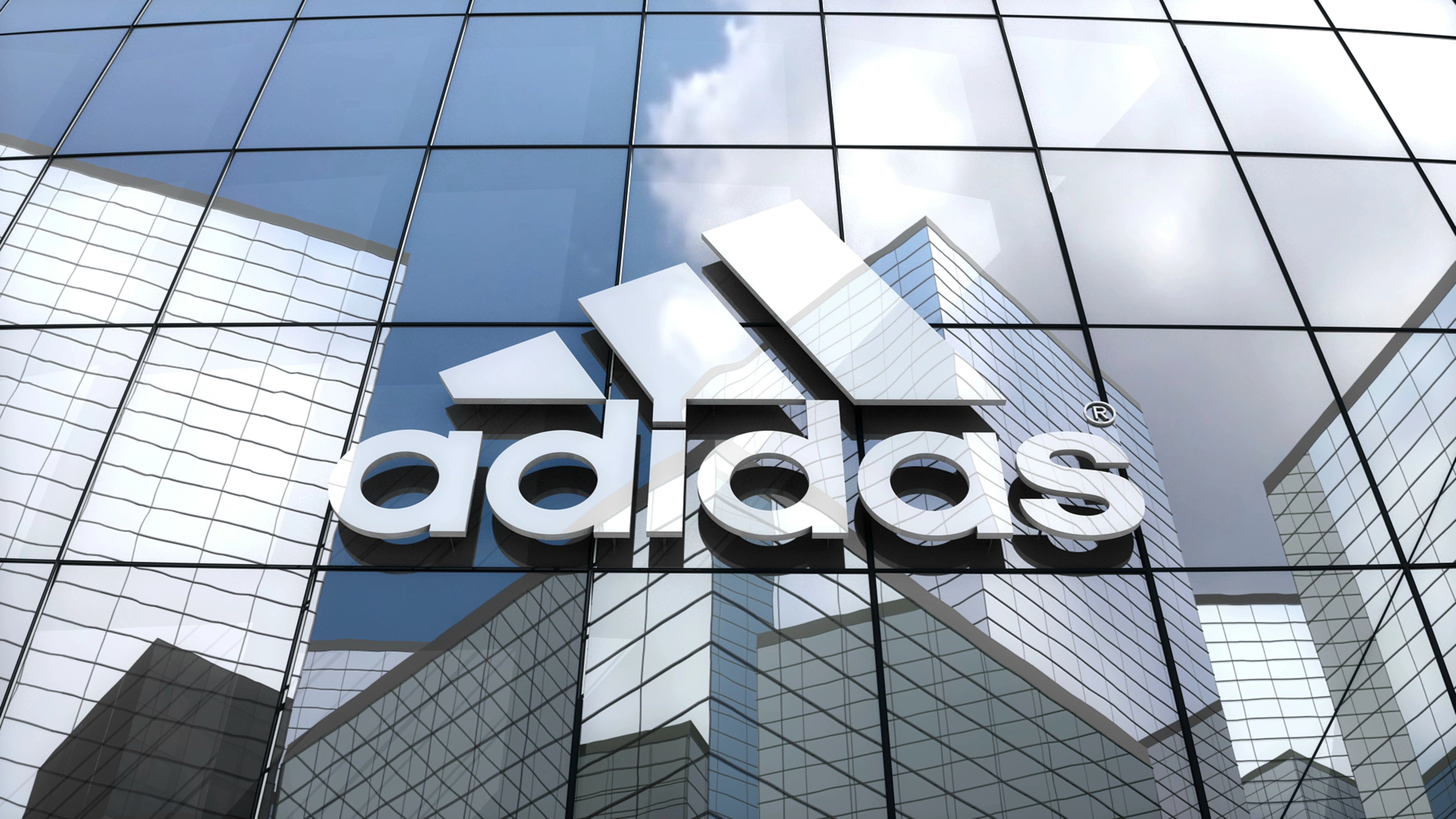 Glass, Logo Adidas Wallpaper, 3840x2160 4K Desktop