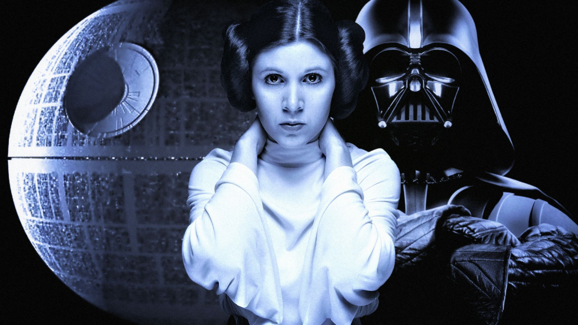 Princess Leia and Darth Vader, Carrie Fisher Wallpaper, 1920x1080 Full HD Desktop