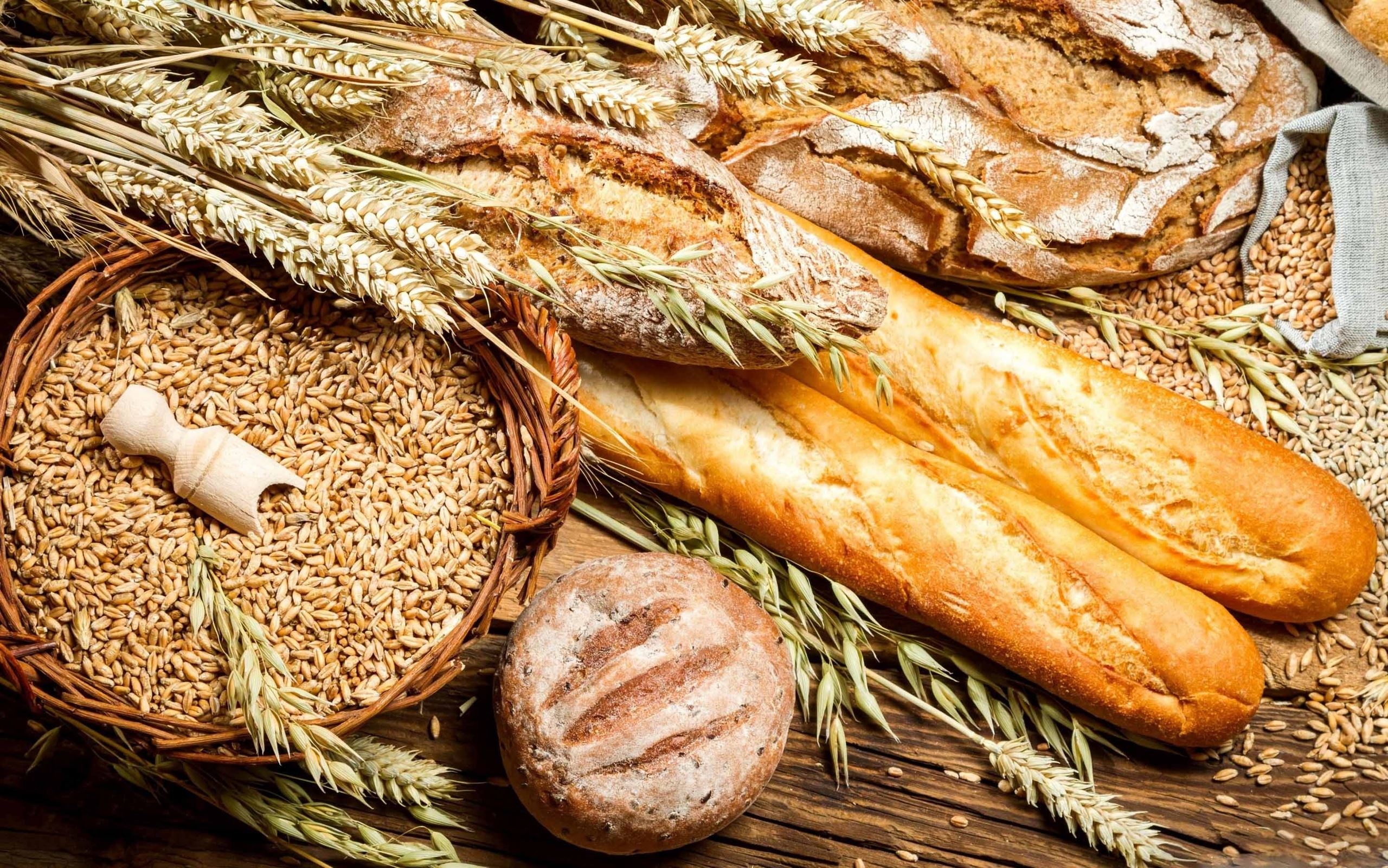 Bread and wheat, Healthy food, MacBook Air wallpaper, Wholesome, 2560x1600 HD Desktop