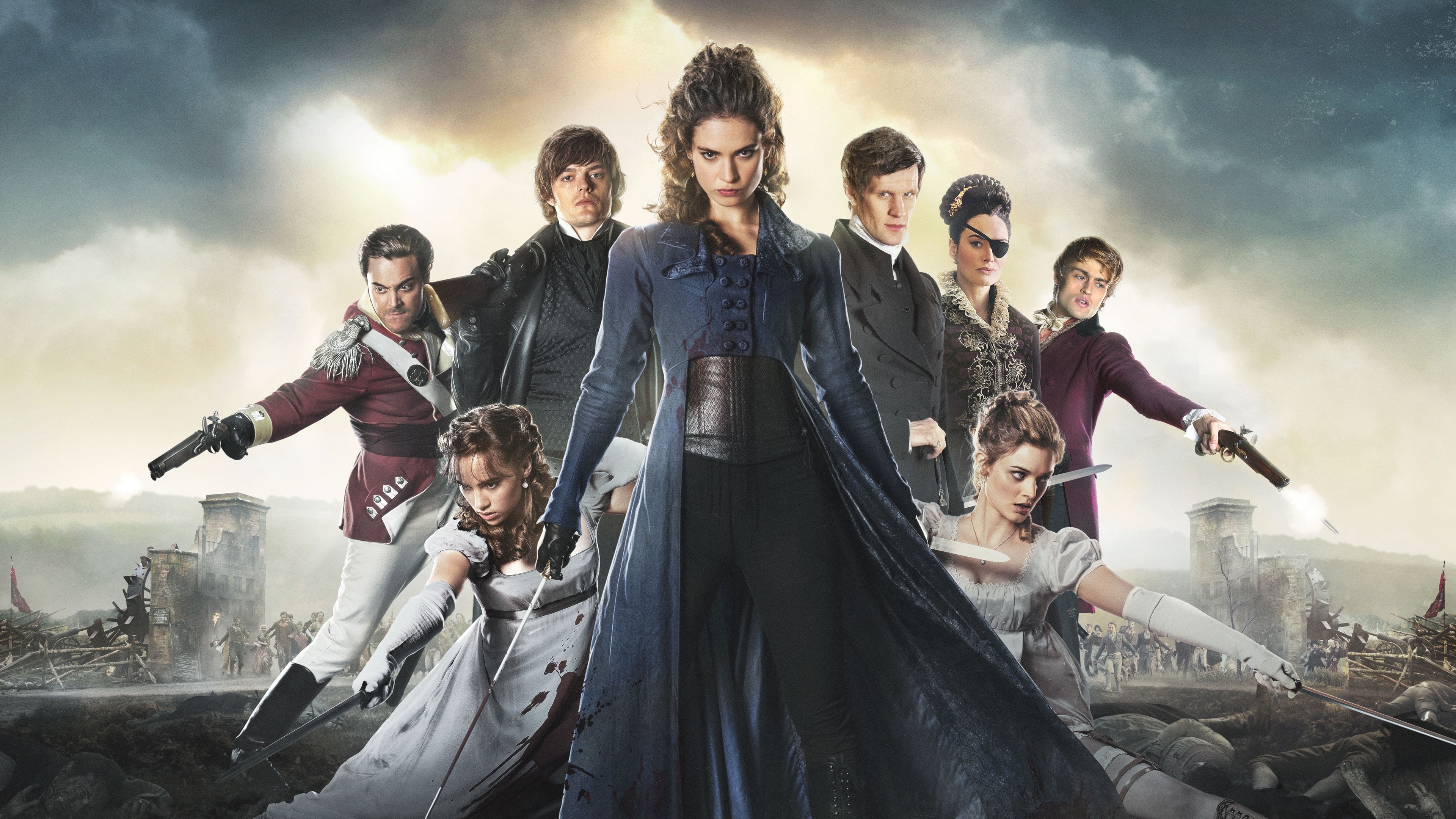 Actor costumes, Sword fighting, Lena Headey, Pride and Prejudice and Zombies, 3840x2160 4K Desktop