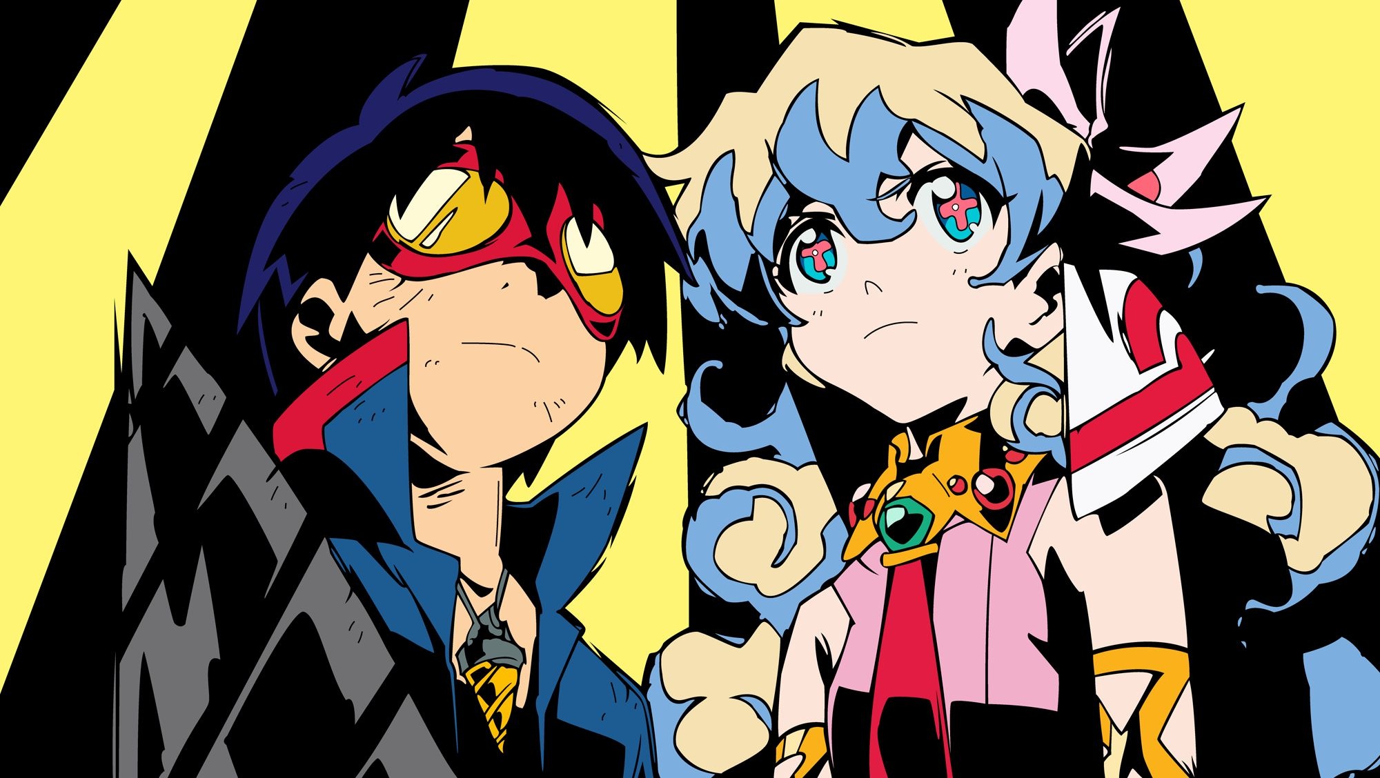 Gurren Lagann, Mecha battles, Team Dai-Gurren, Spiral power, 2000x1130 HD Desktop