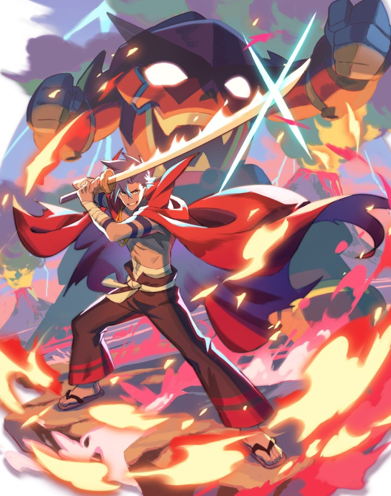 Kamina (Tengen Toppa Gurren Lagann) (Anime), Kittan Bachika, Exciting moments, 1530x1940 HD Phone