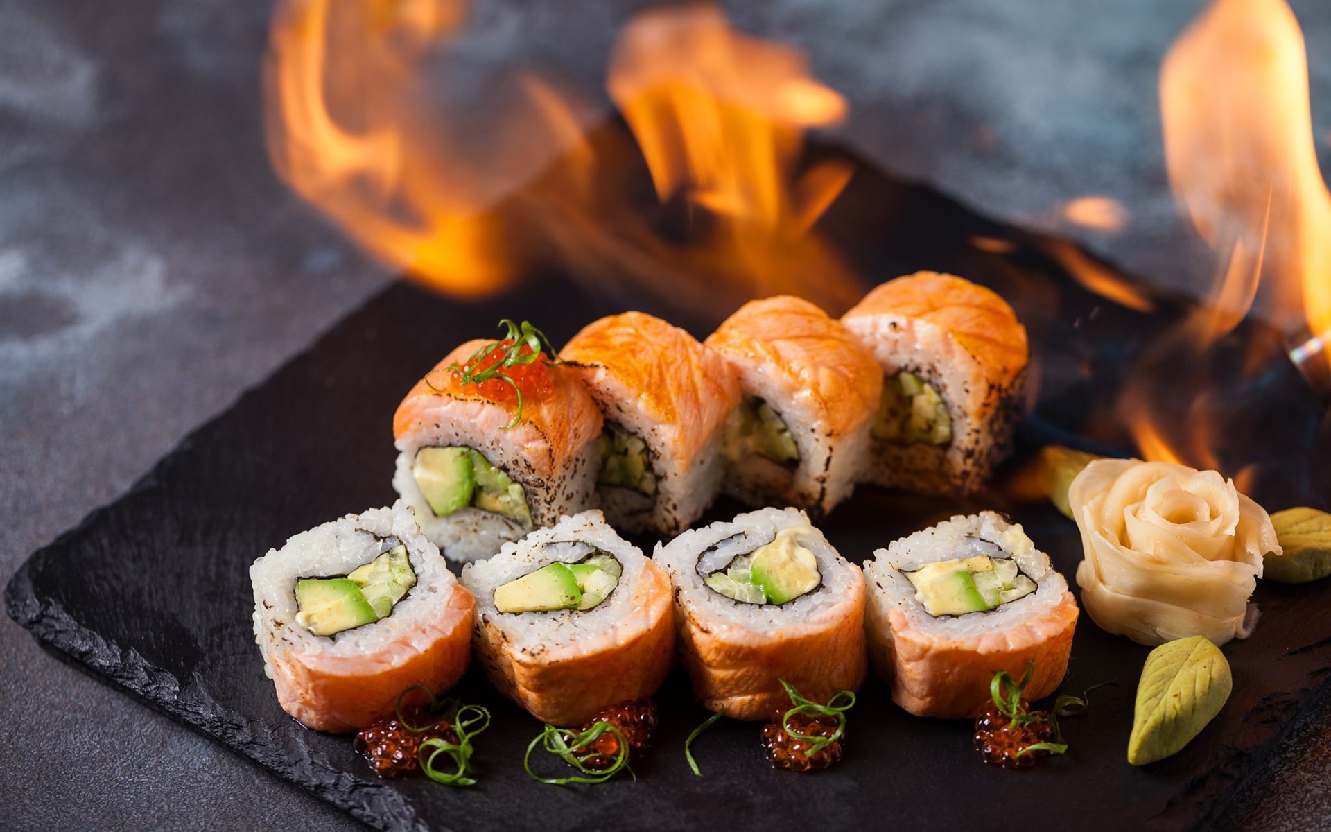 Sushi HD wallpaper, High-definition art, Visual feast, Gourmet delight, 1920x1200 HD Desktop