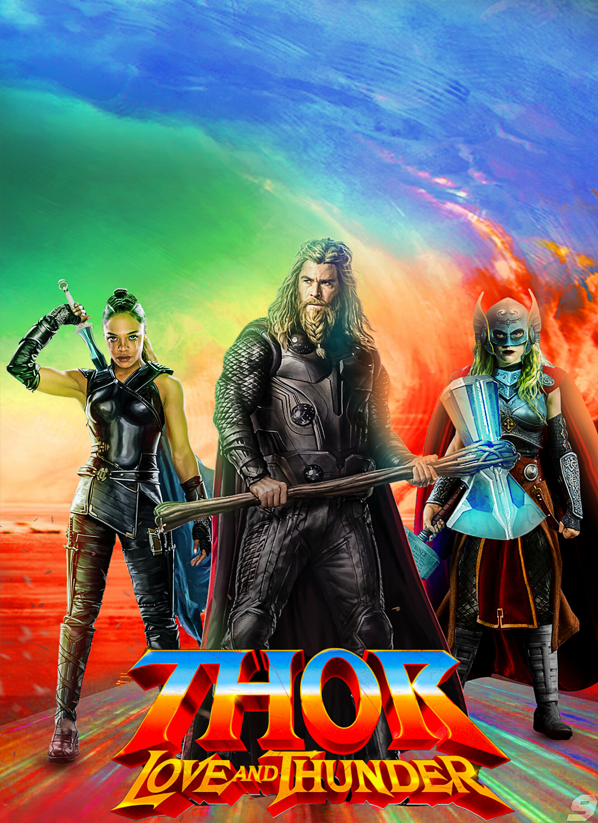 Thor: Love and Thunder, Artstation poster, Marvel Studios, 1920x2640 HD Phone