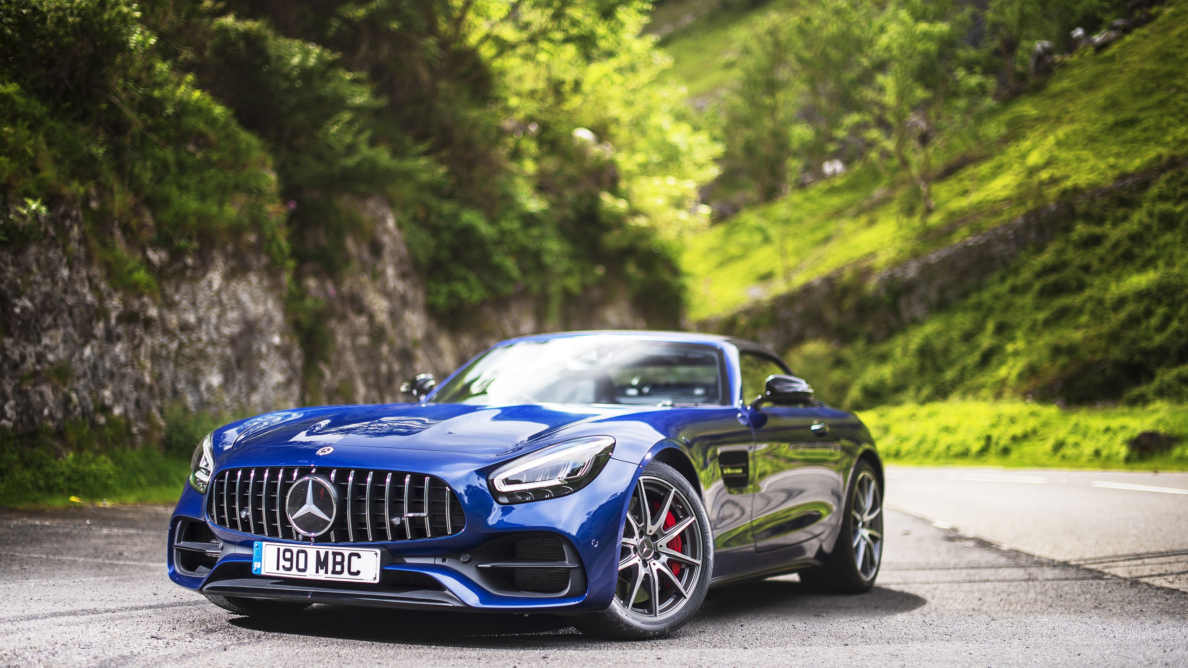 Mercedes-Benz AMG GT, Open-top driving, Elegant design, Thrilling experience, 3840x2160 4K Desktop