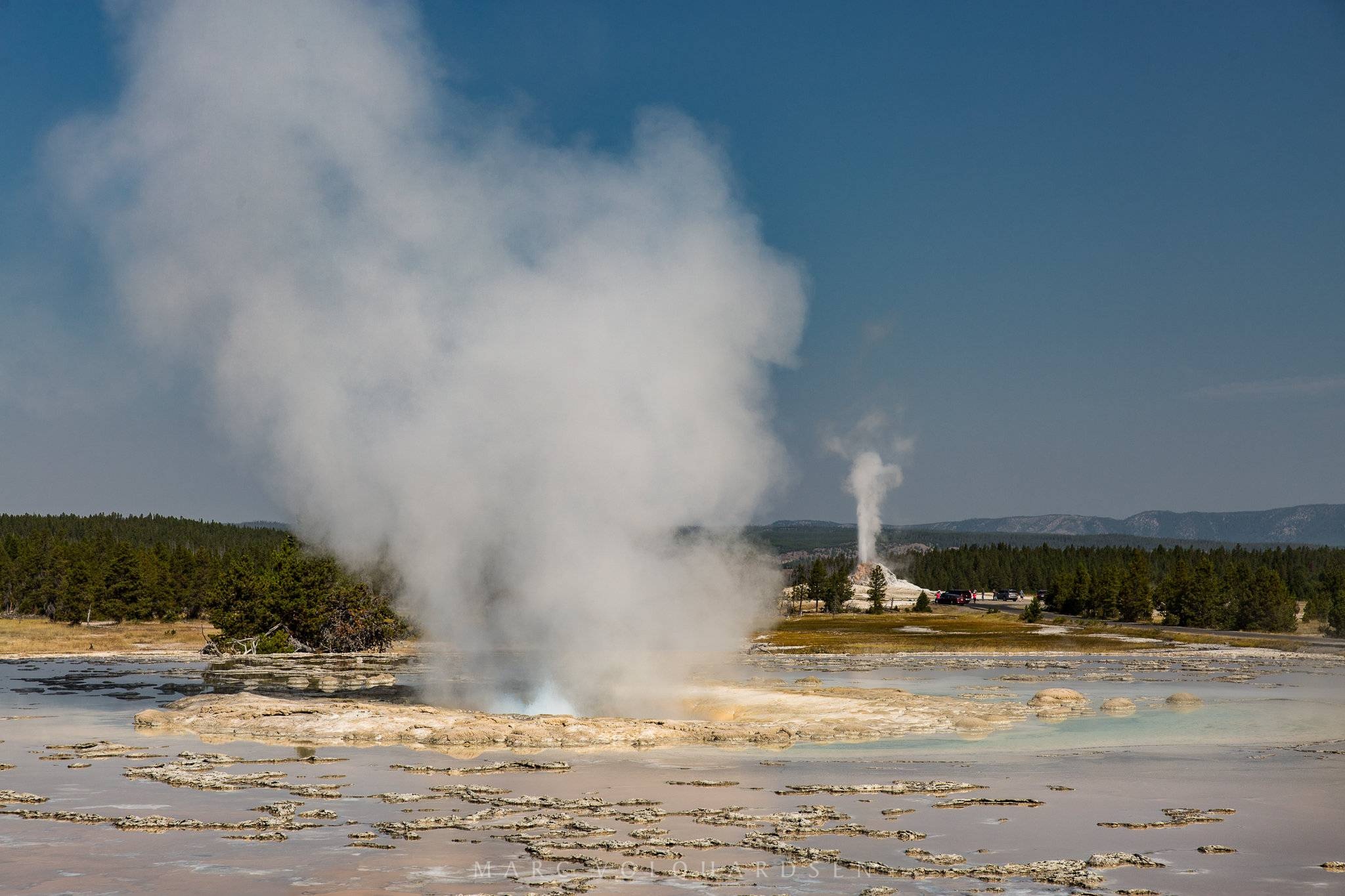 Great Fountain Geyser, White Dome Geyser, Marc Volquardsen, Great Fountain Geyser, 2050x1370 HD Desktop