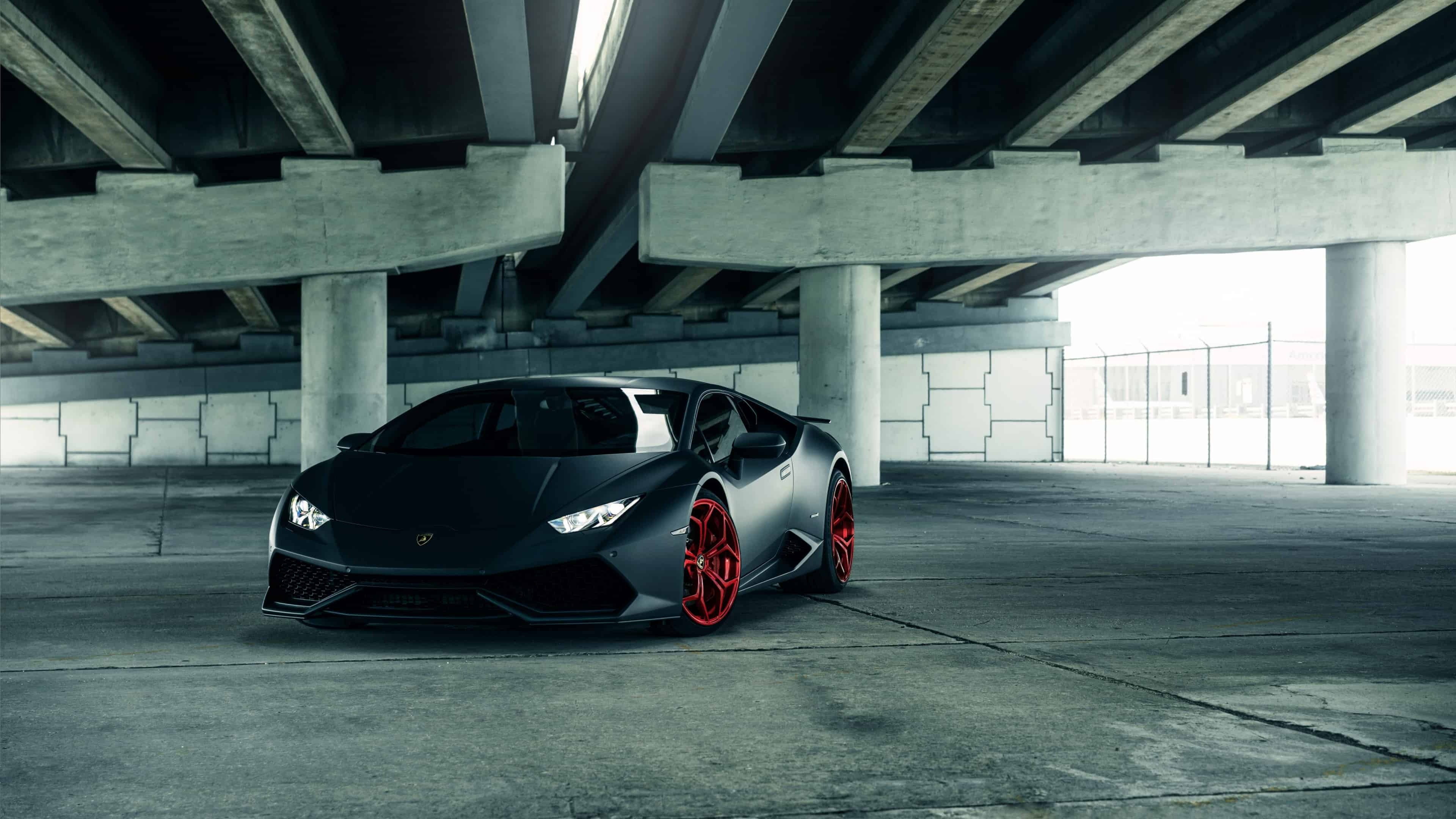 Lamborghini Huracan black, UHD 4K, 3840x2160 4K Desktop