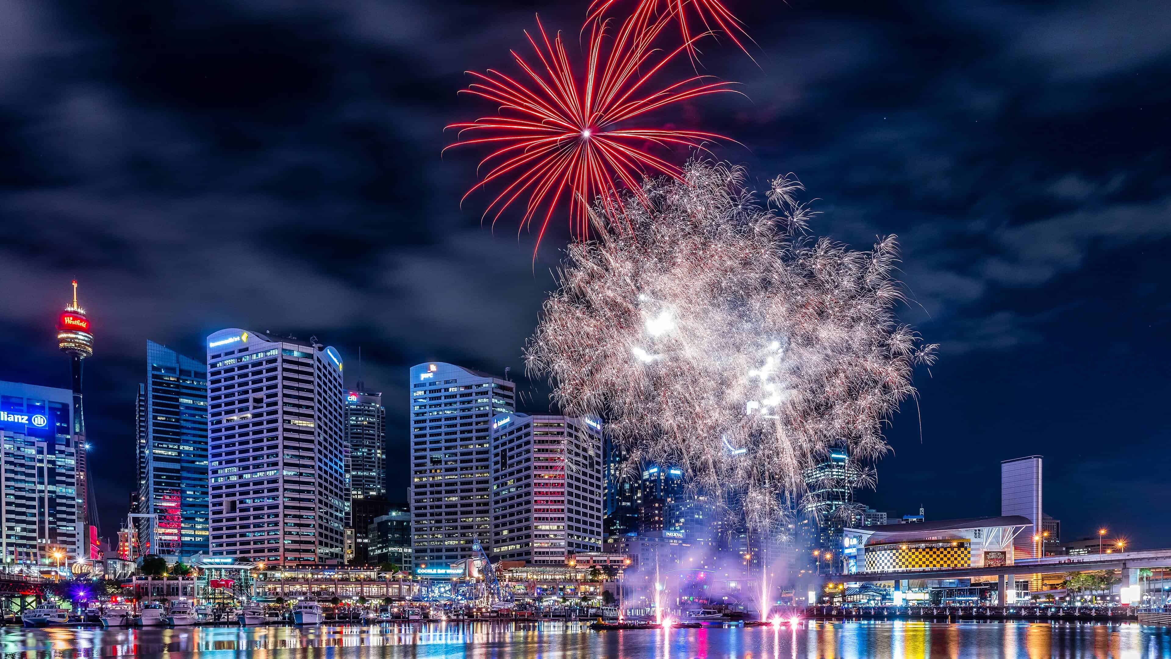 Fireworks, Australia Wallpaper, 3840x2160 4K Desktop