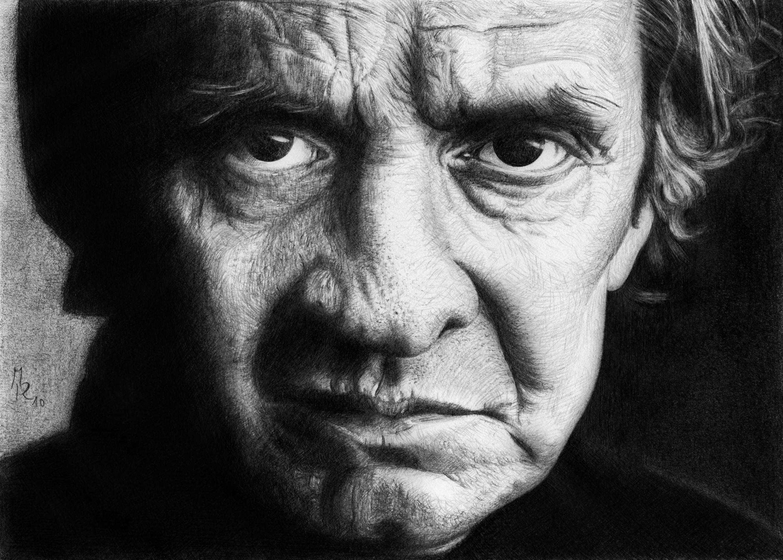 Johnny Cash, Music icon, Middle finger wallpaper, 2580x1850 HD Desktop