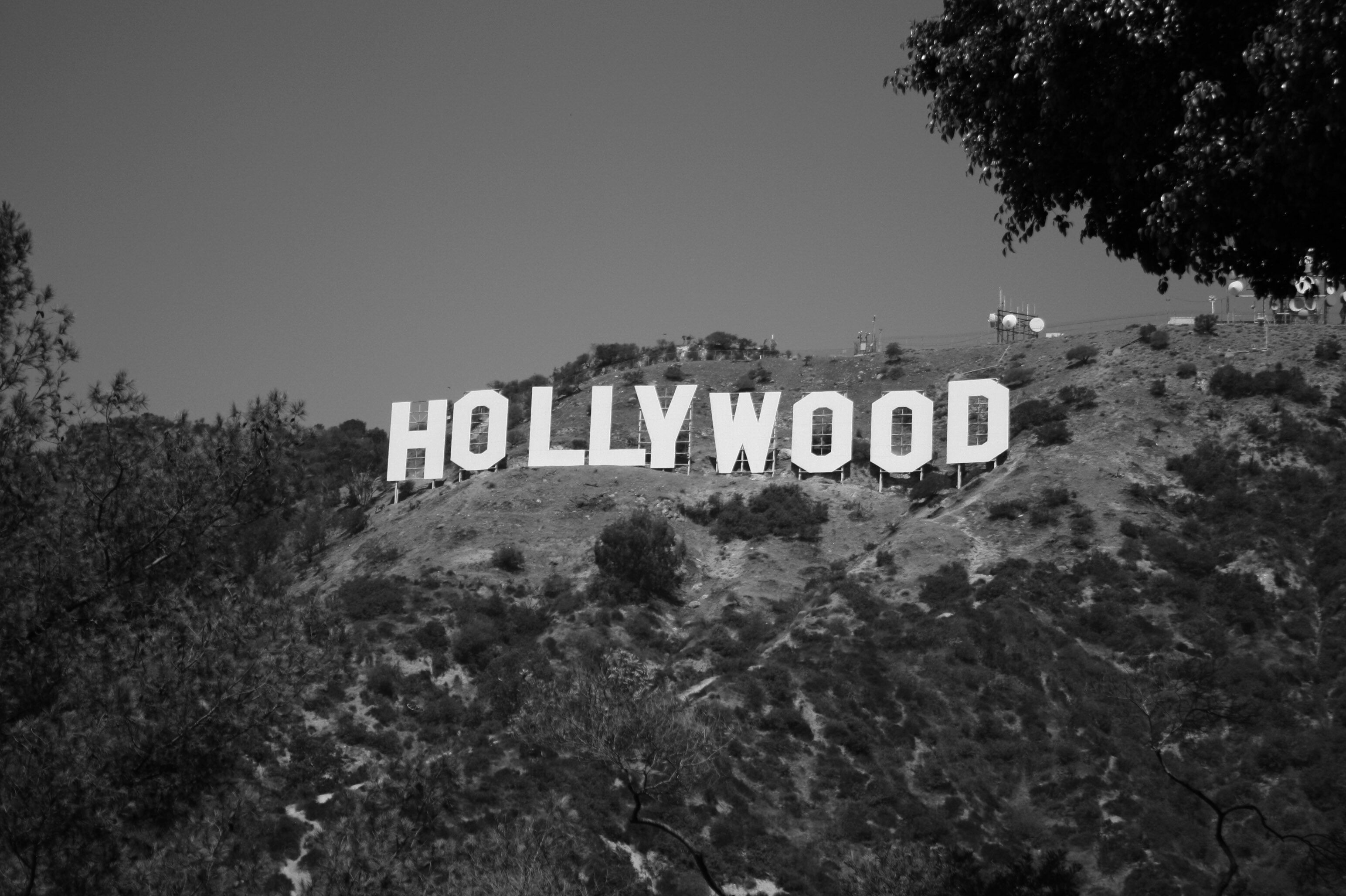 Monochrome, Hollywood Sign Wallpaper, 3090x2060 HD Desktop