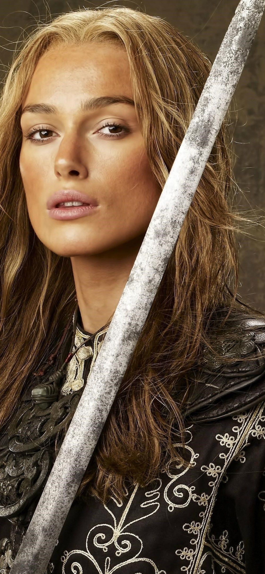 Keira Knightley, Pirates of the Caribbean, Elizabeth Swann, iPhone Wallpaper, 1130x2440 HD Phone