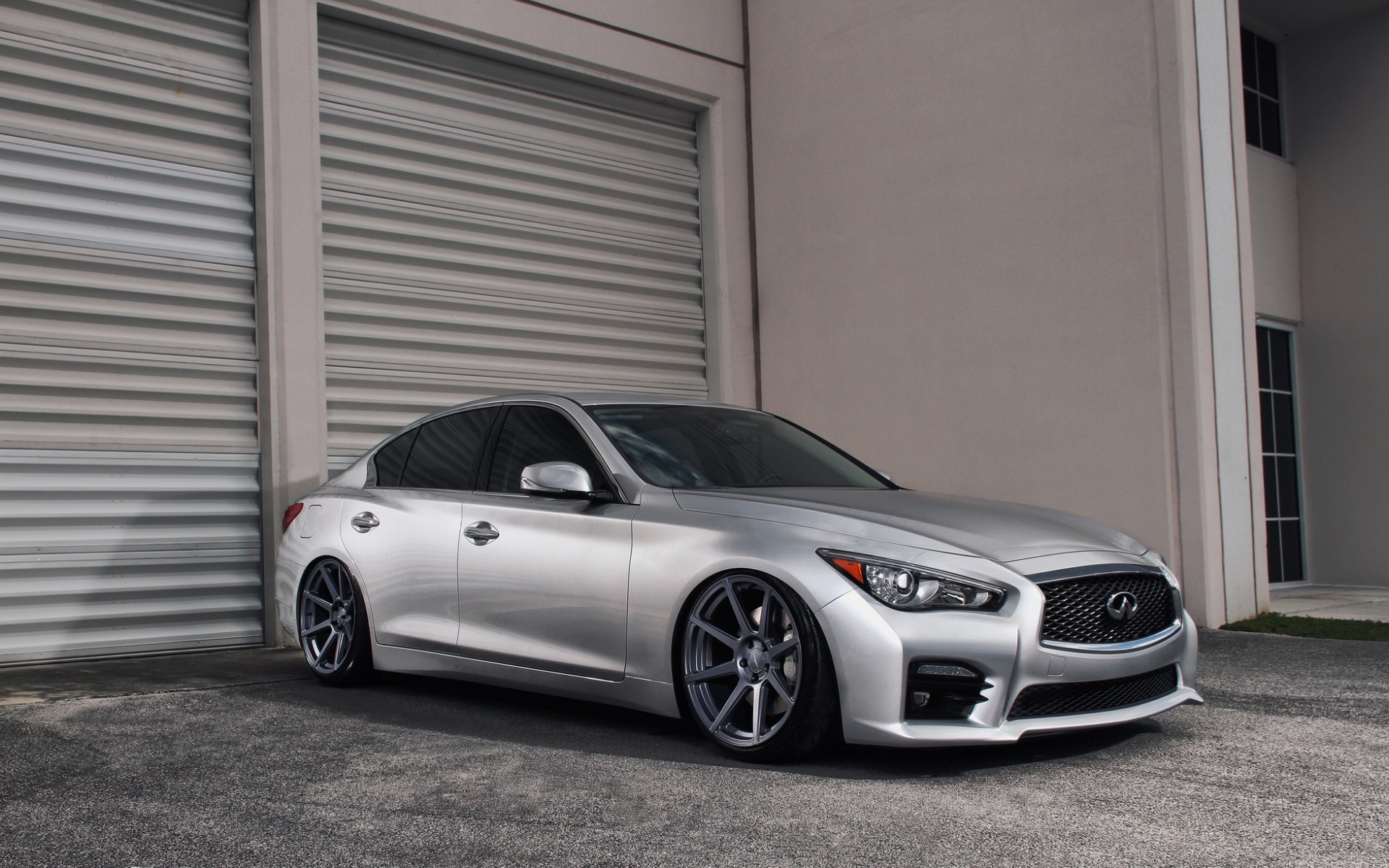 Infiniti Q50, 2017 tuning, Silver Q50, Sports sedan, 1920x1200 HD Desktop