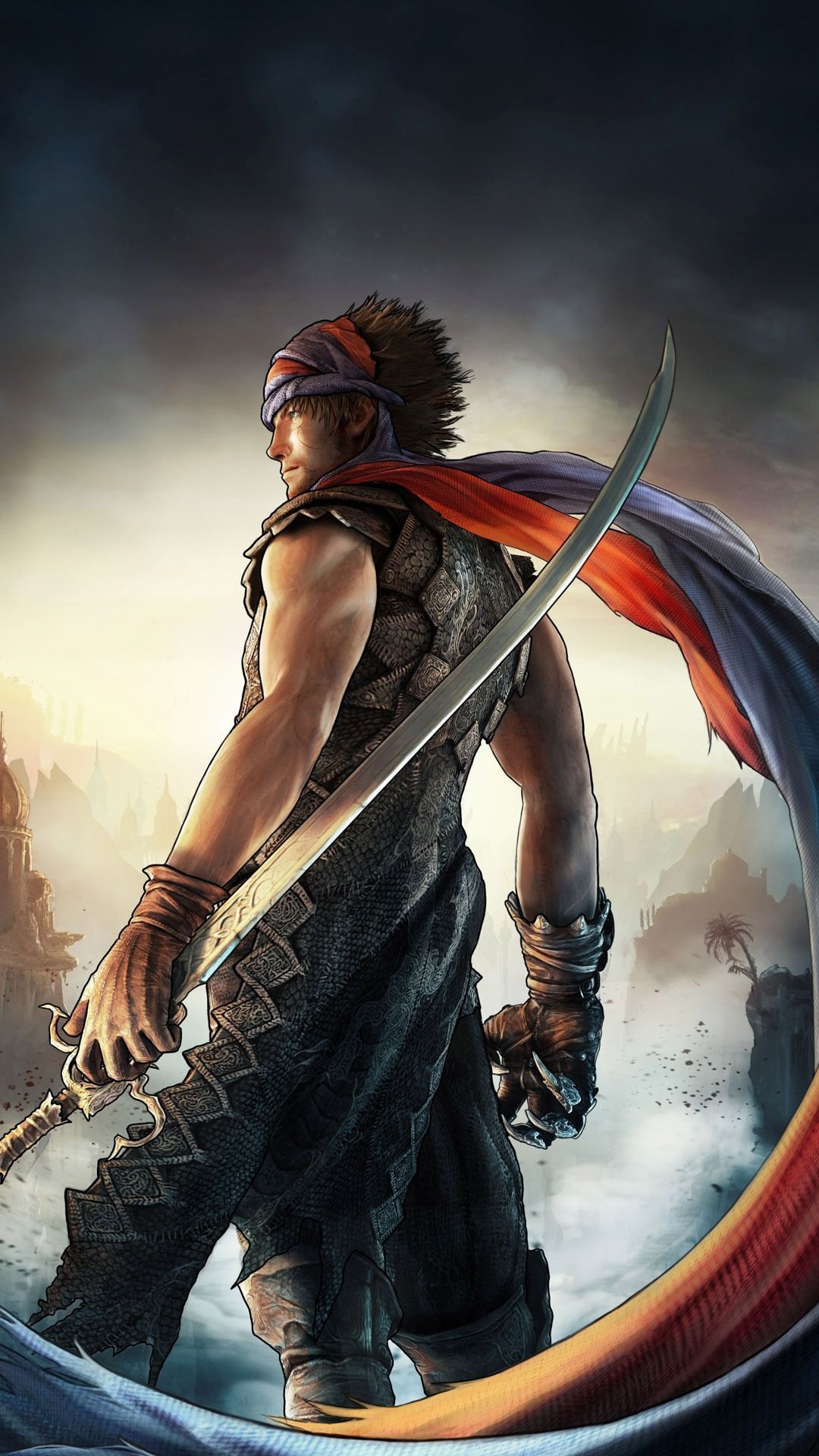 Prince of Persia 2008 Prince, Curved steel scimitar, Spiked metal gauntlet, Full HD Phone wallpaper