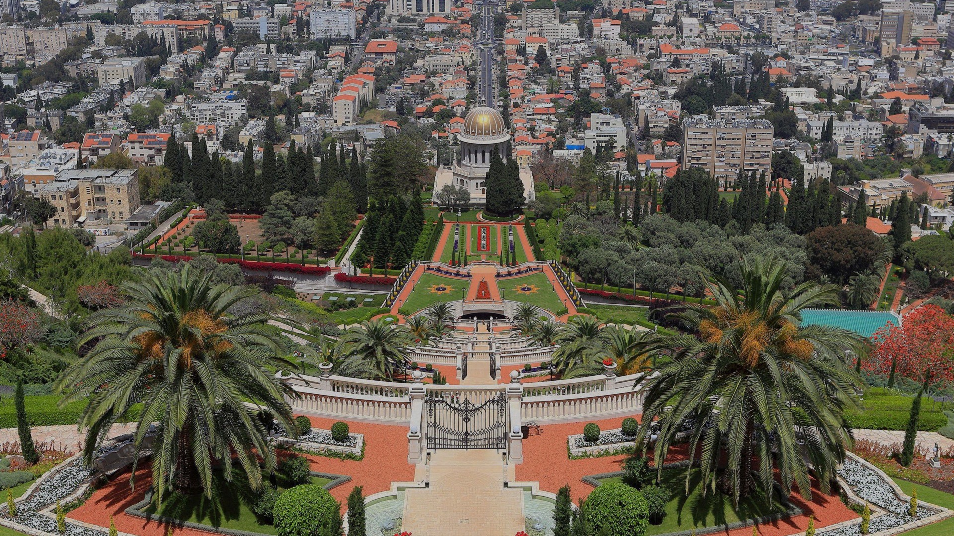 The Hanging Gardens of Haifa, Israel Wallpaper, 1920x1080 Full HD Desktop