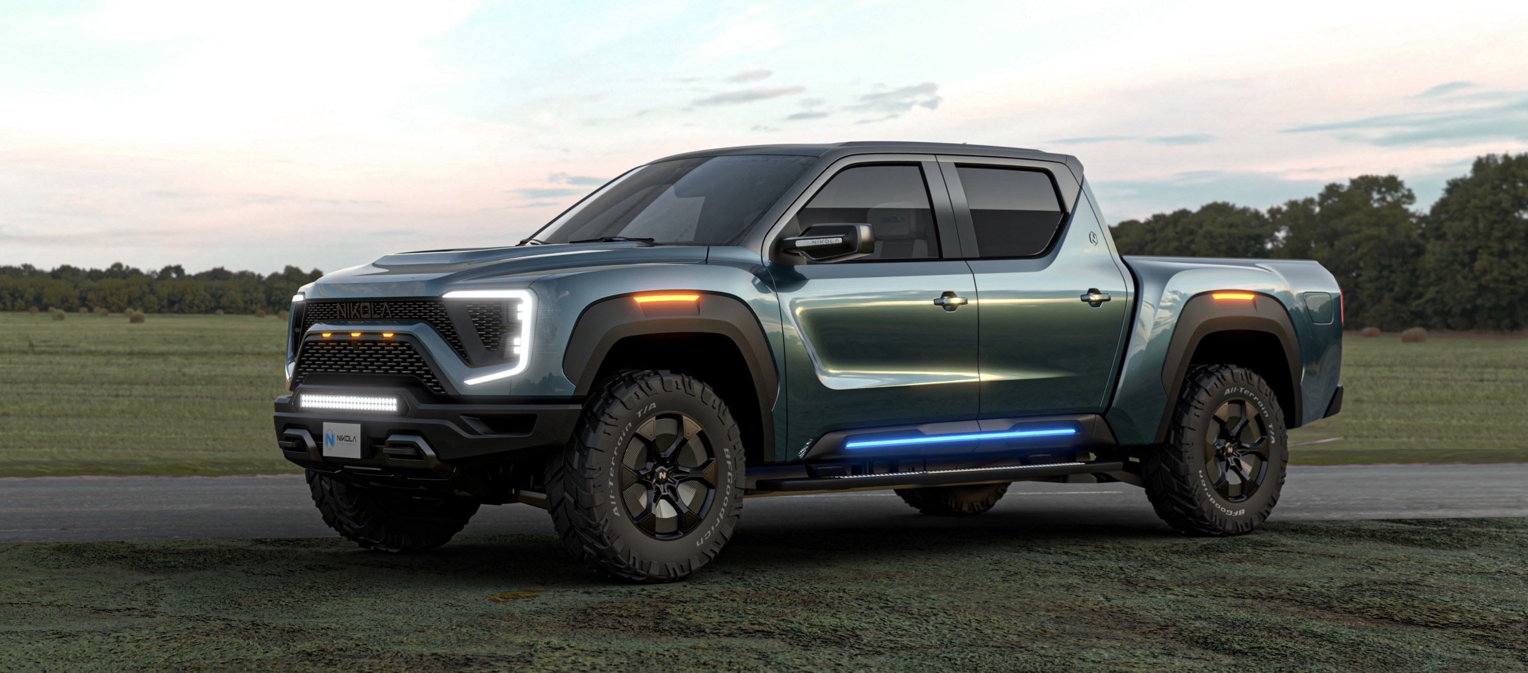 Hydrogen Pickup, Nikola Motor Wallpaper, 3040x1340 Dual Screen Desktop