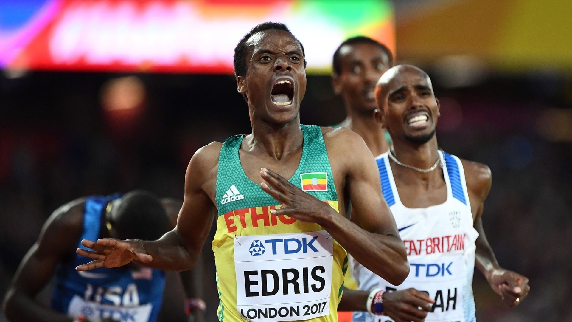 Farah outclassed, Edris triumph, 5000m showdown, Muktar Edris, 1920x1080 Full HD Desktop