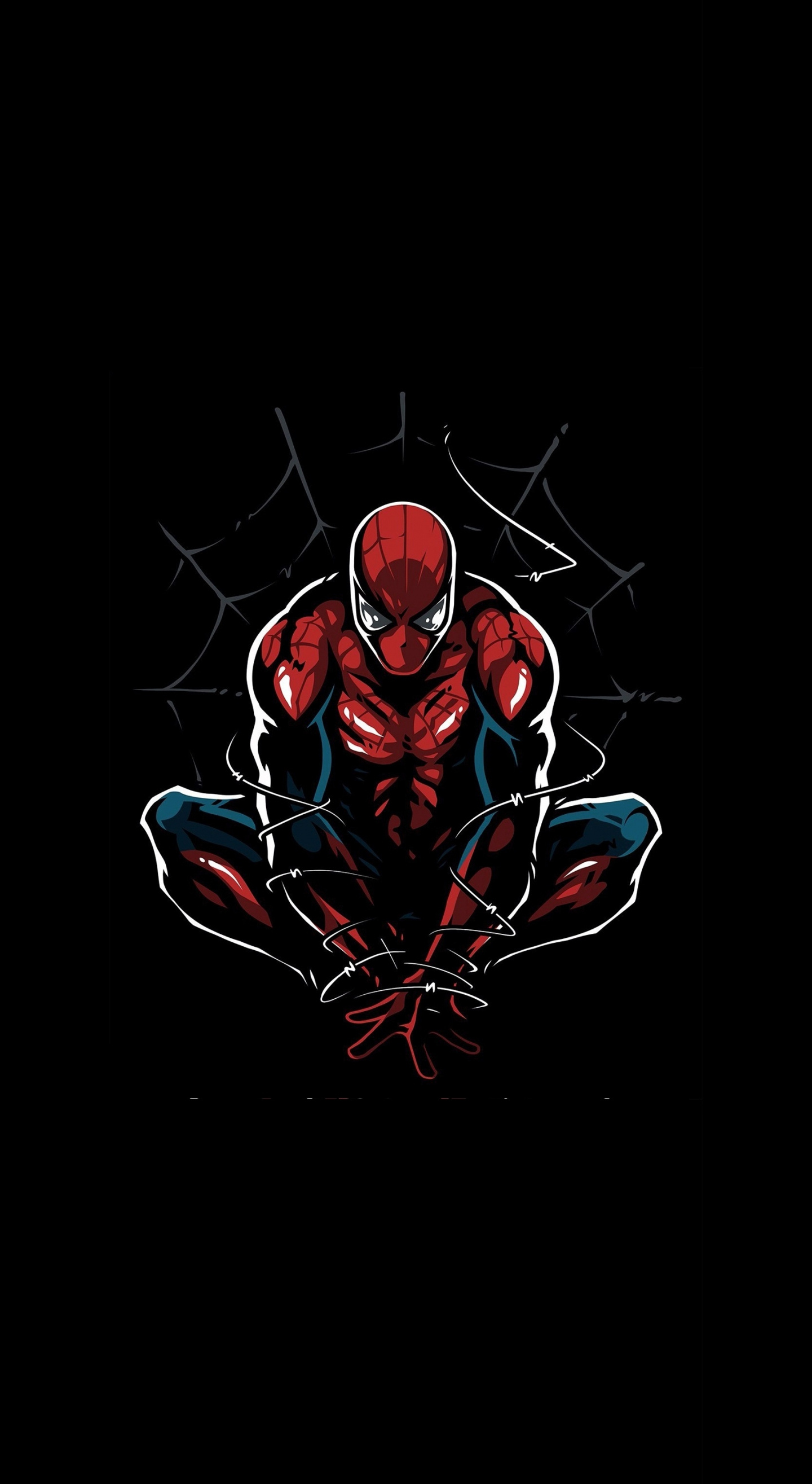 Spider-Man, spiderweb outline, comic book illustration, HD Phone wallpaper