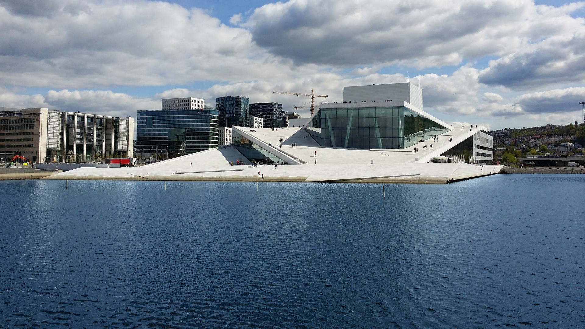 Oslo Opera House, Kreuzfahrt Oslo, Aida Hafen Oslo, Seaside exploration, 1920x1080 Full HD Desktop