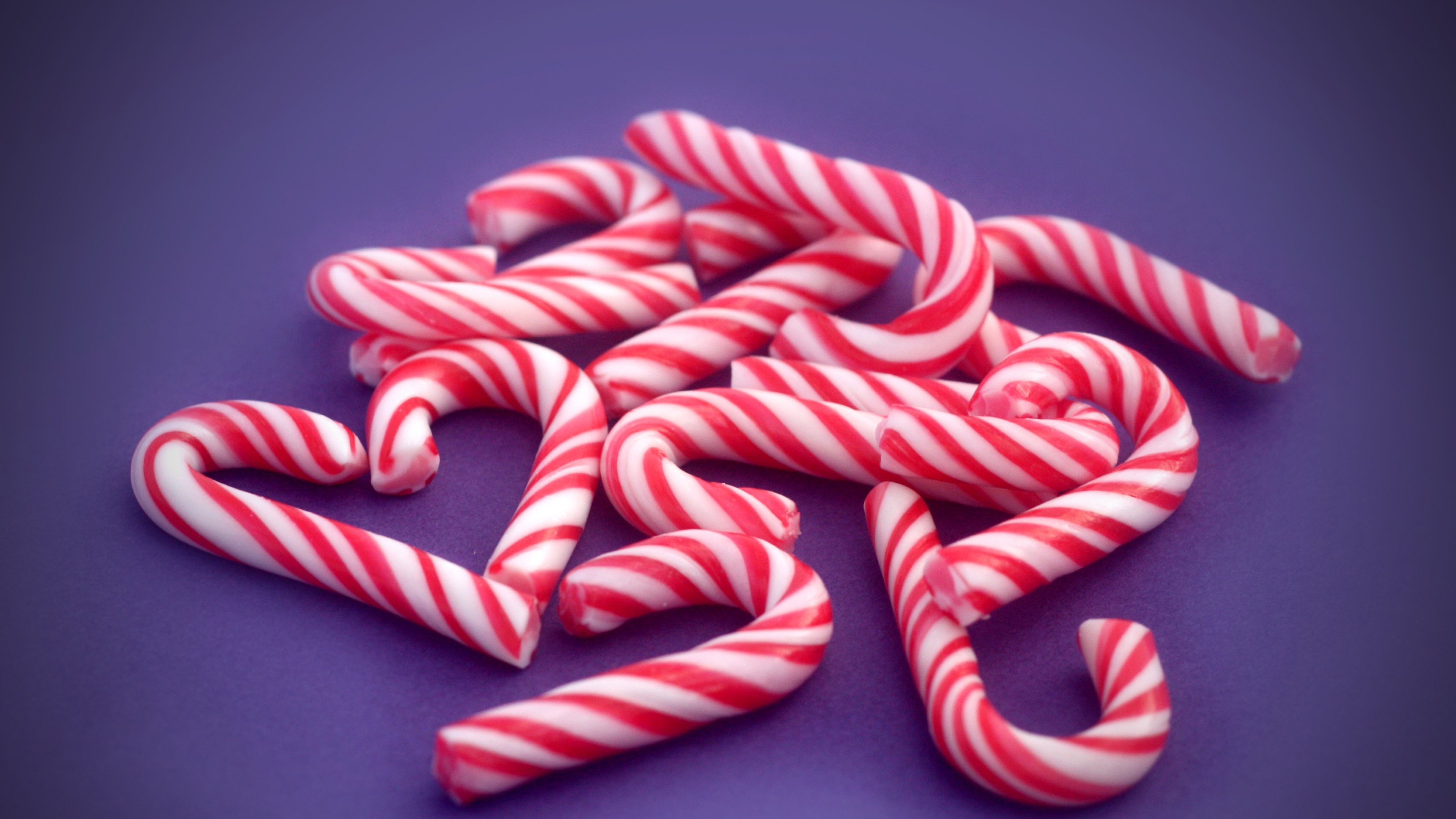 Candy cane widescreen, Festive wallpaper, High-resolution image, Christmas delight, 3840x2160 4K Desktop
