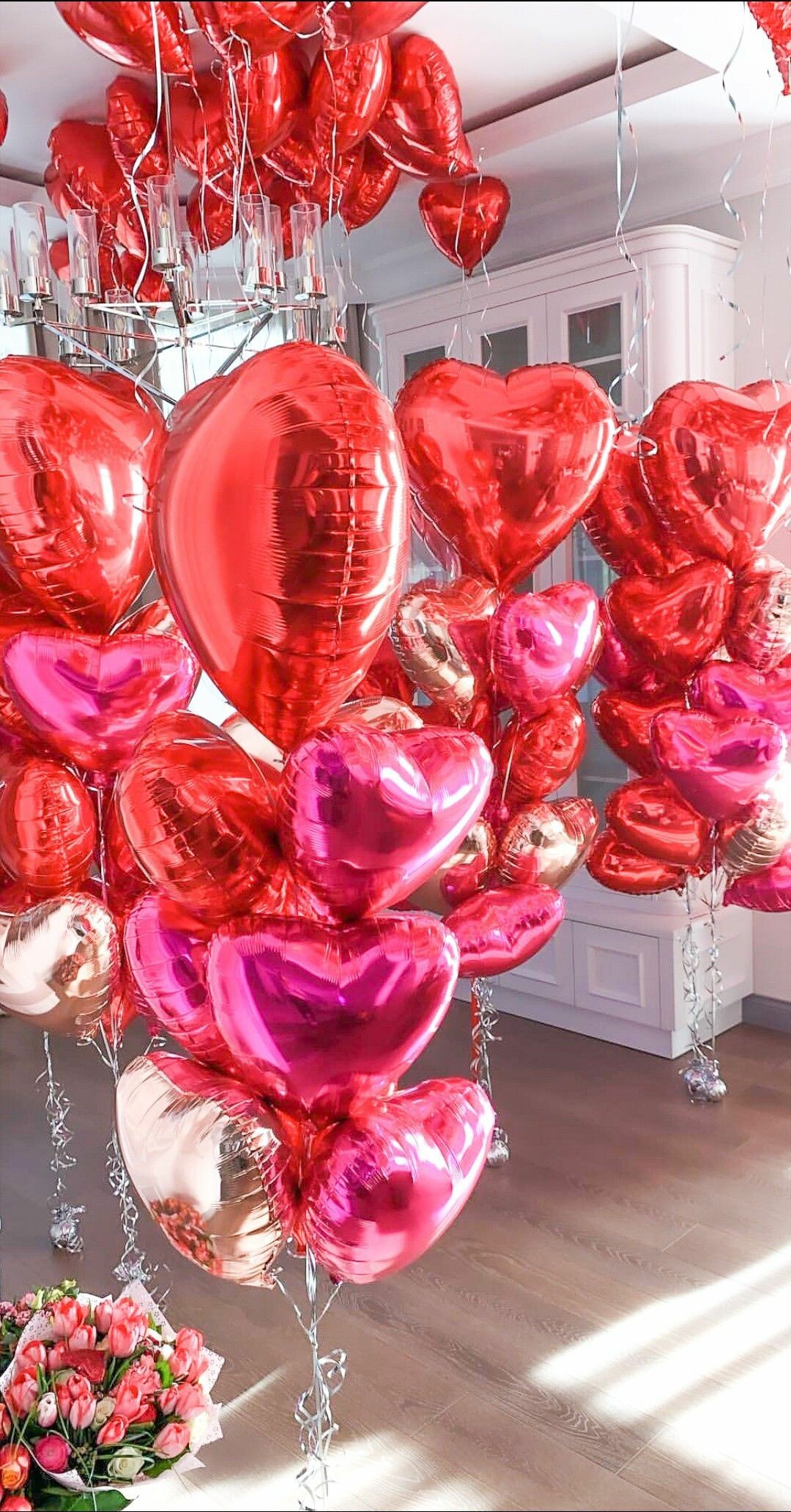 Valentine balloons wallpapers, 4K HD, Valentine balloons backgrounds, 1080x2070 HD Phone