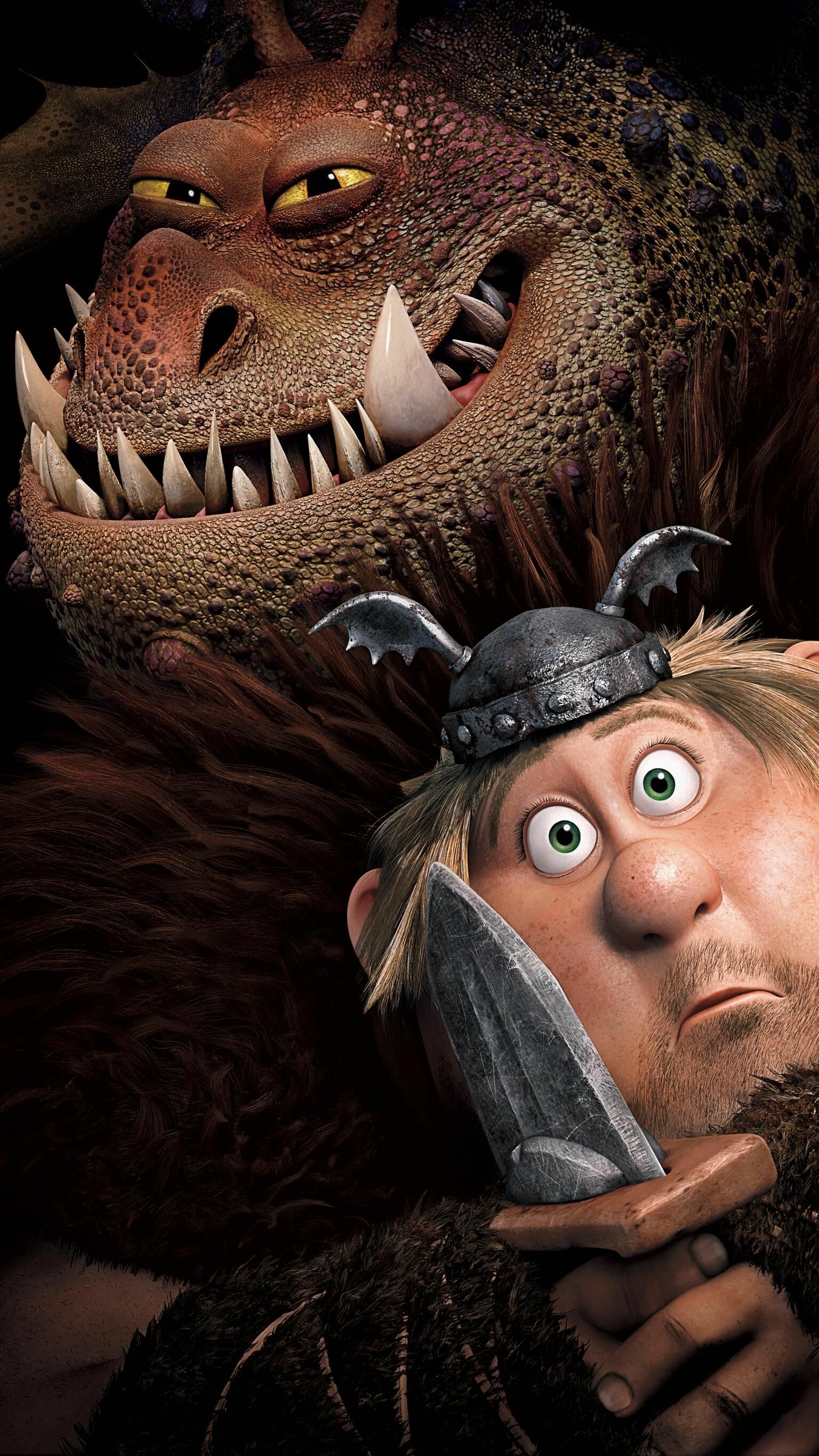 Meatlug and Fishlegs, How to Train Your Dragon Wallpaper, 1540x2740 HD Phone