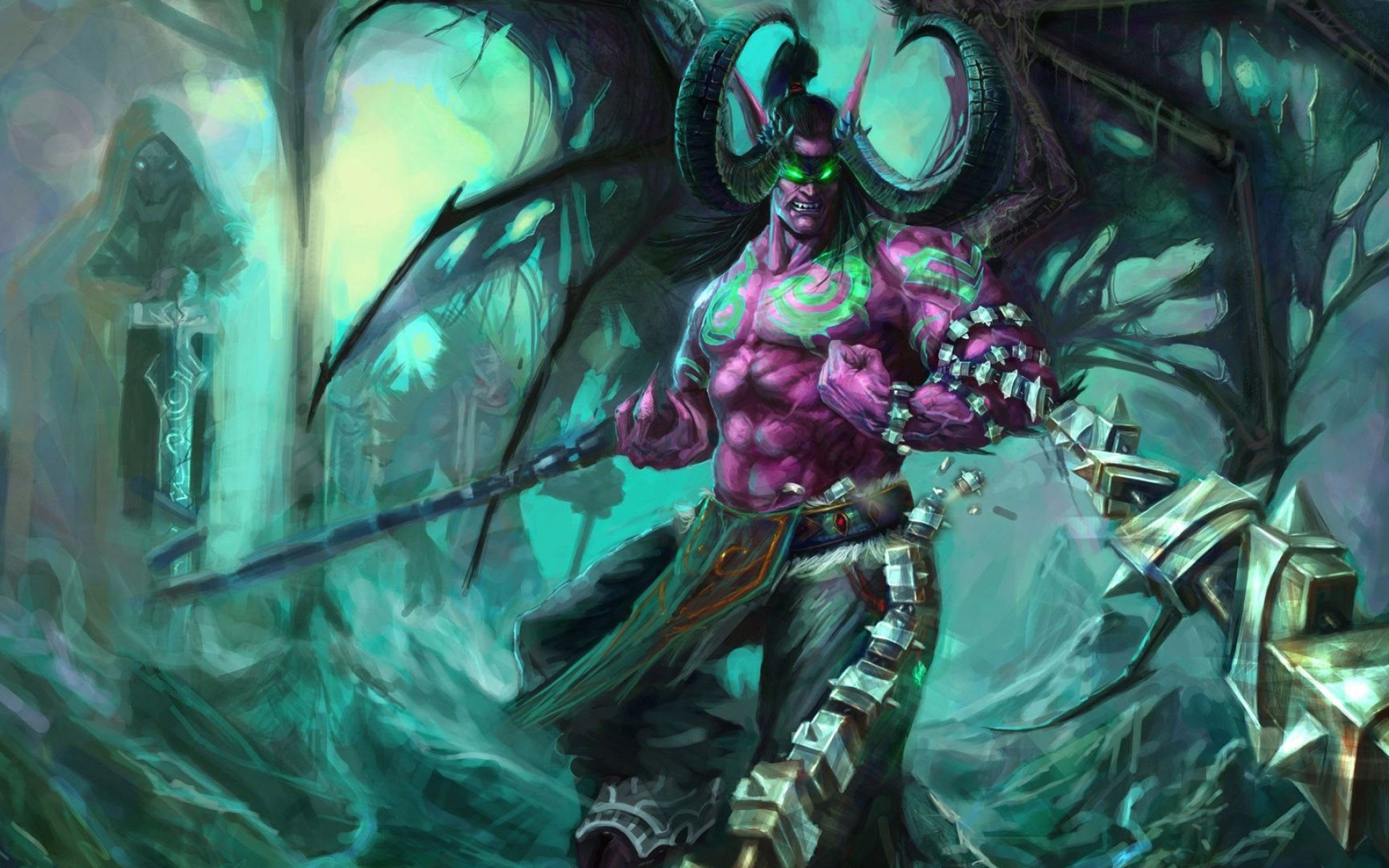 Illidan wallpaper, SF wallpaper, Gaming character, Power and destruction, 1920x1200 HD Desktop