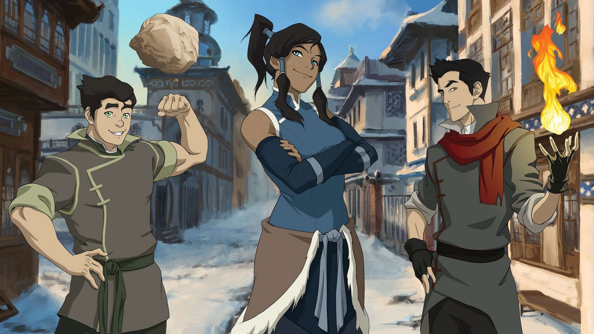 Anime Avatar, Korra's journey, Stylized animation, ID936914, 1920x1080 Full HD Desktop