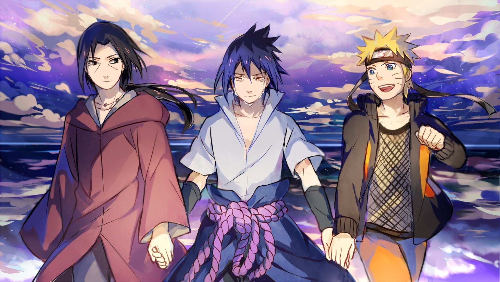 Sasuke Uchiha, Naruto Uzumaki, Itachi Uchiha, HD Desktop wallpaper