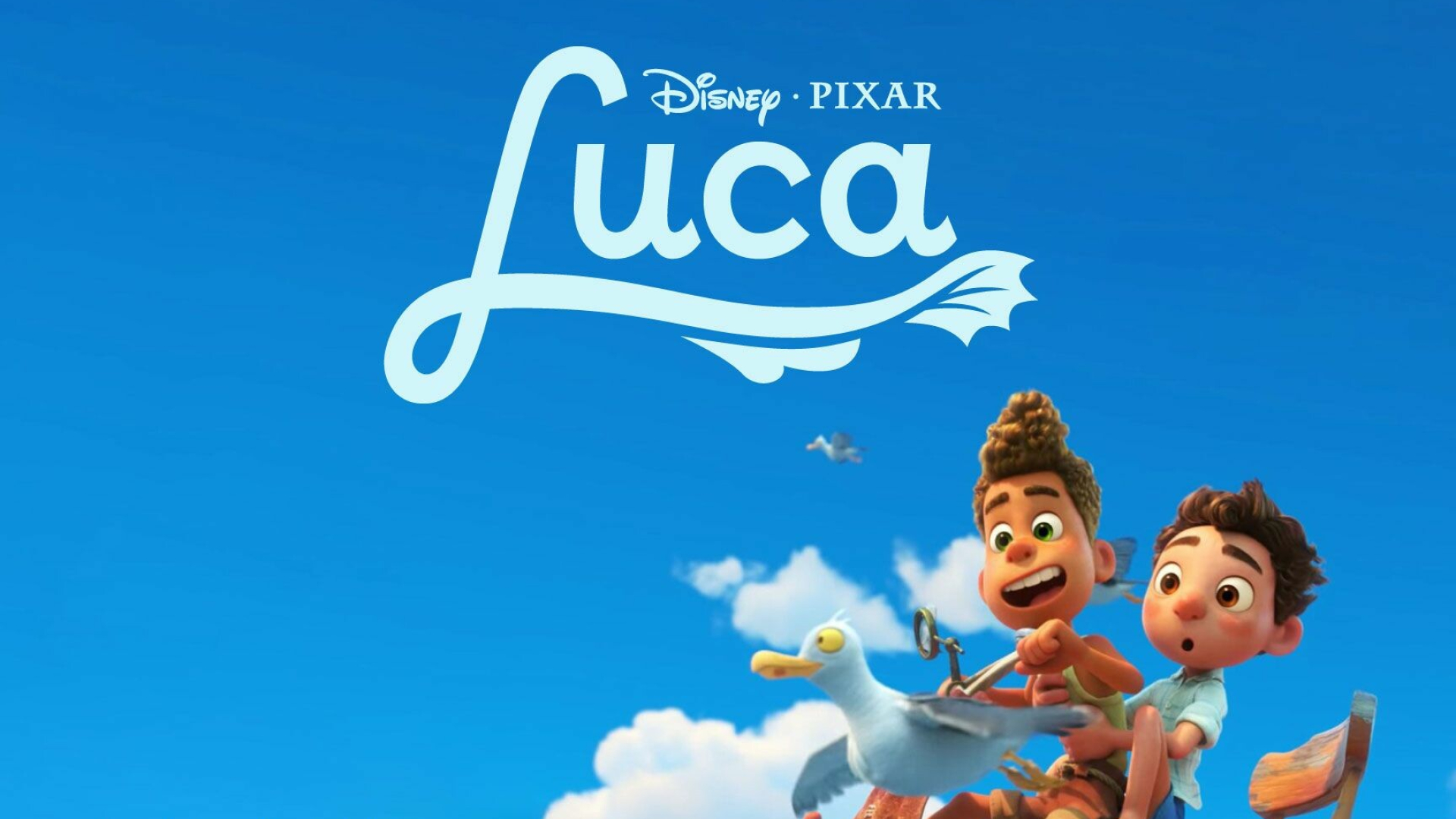 Luca animation, Disney Pixar, Friendship on the beach, Riviera vibes, 1920x1080 Full HD Desktop
