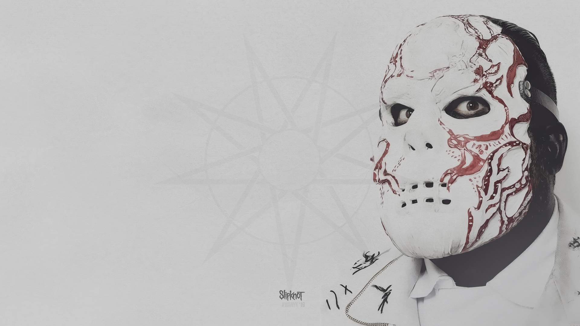 Slipknot mask, Slipknot nonagram, Slipknot logo, Full HD Desktop wallpaper