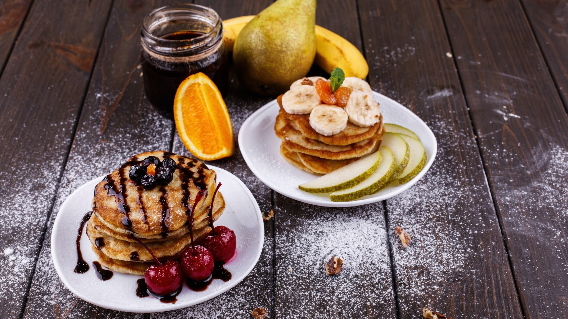 Fruit pancakes, Morning delights, Widescreen wallpapers, Healthy breakfast, 1920x1080 Full HD Desktop