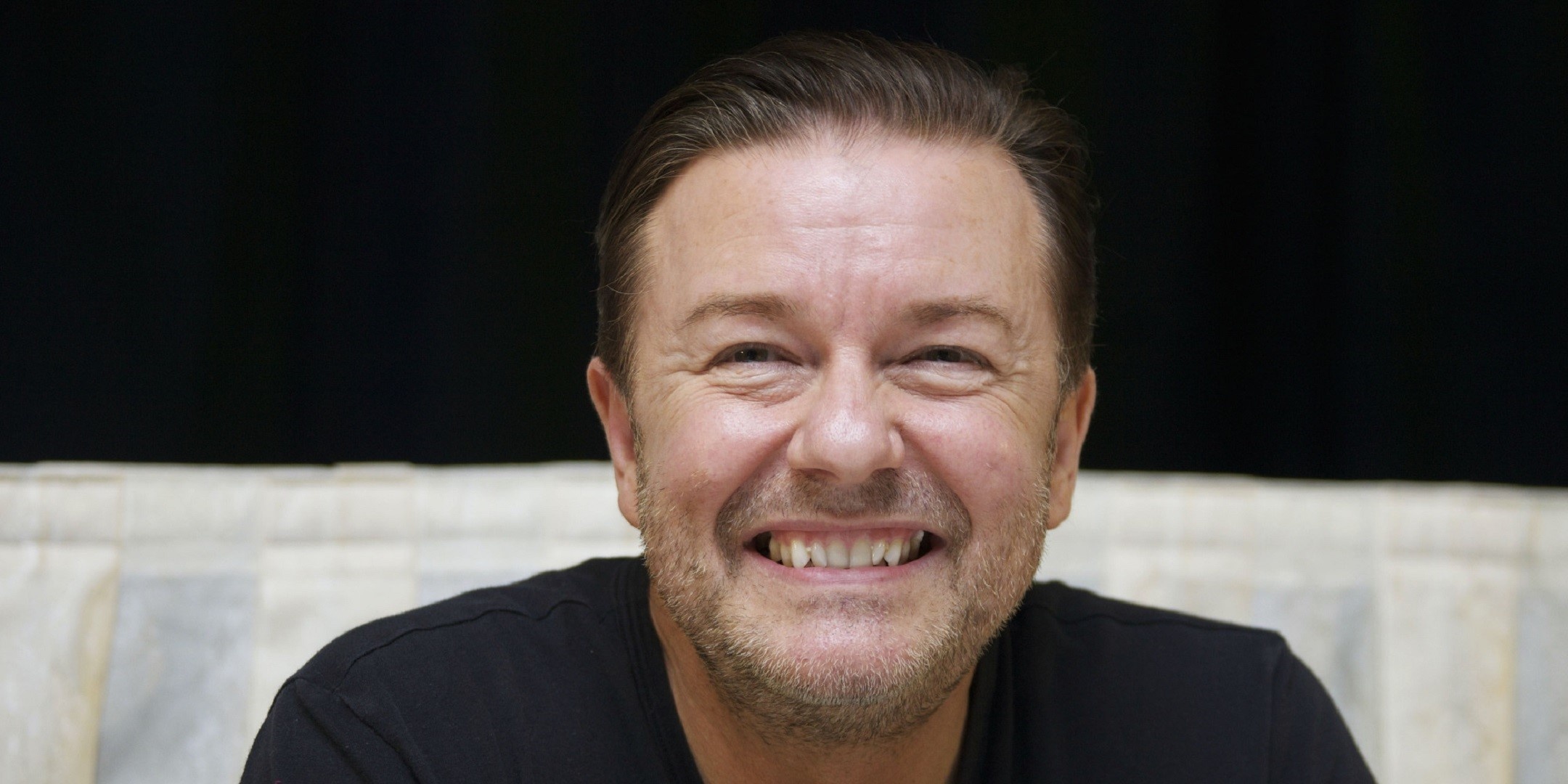 Ricky Gervais, Heartfelt tribute, Beloved pet, Celebrity sorrow, 2160x1080 Dual Screen Desktop