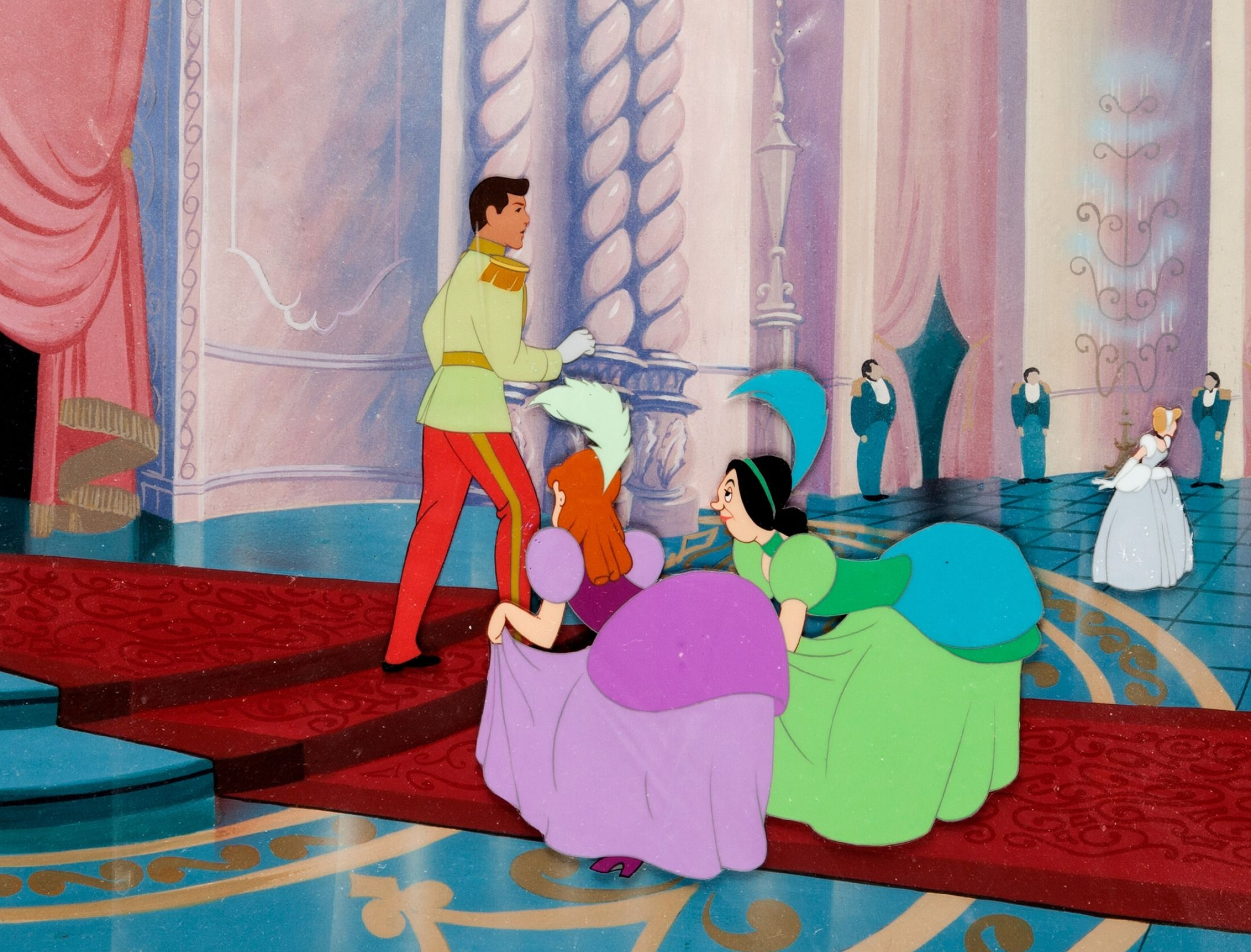 Prince Charming, Drizella, and Anastasia, Cinderella (1950) Wallpaper, 2390x1820 HD Desktop