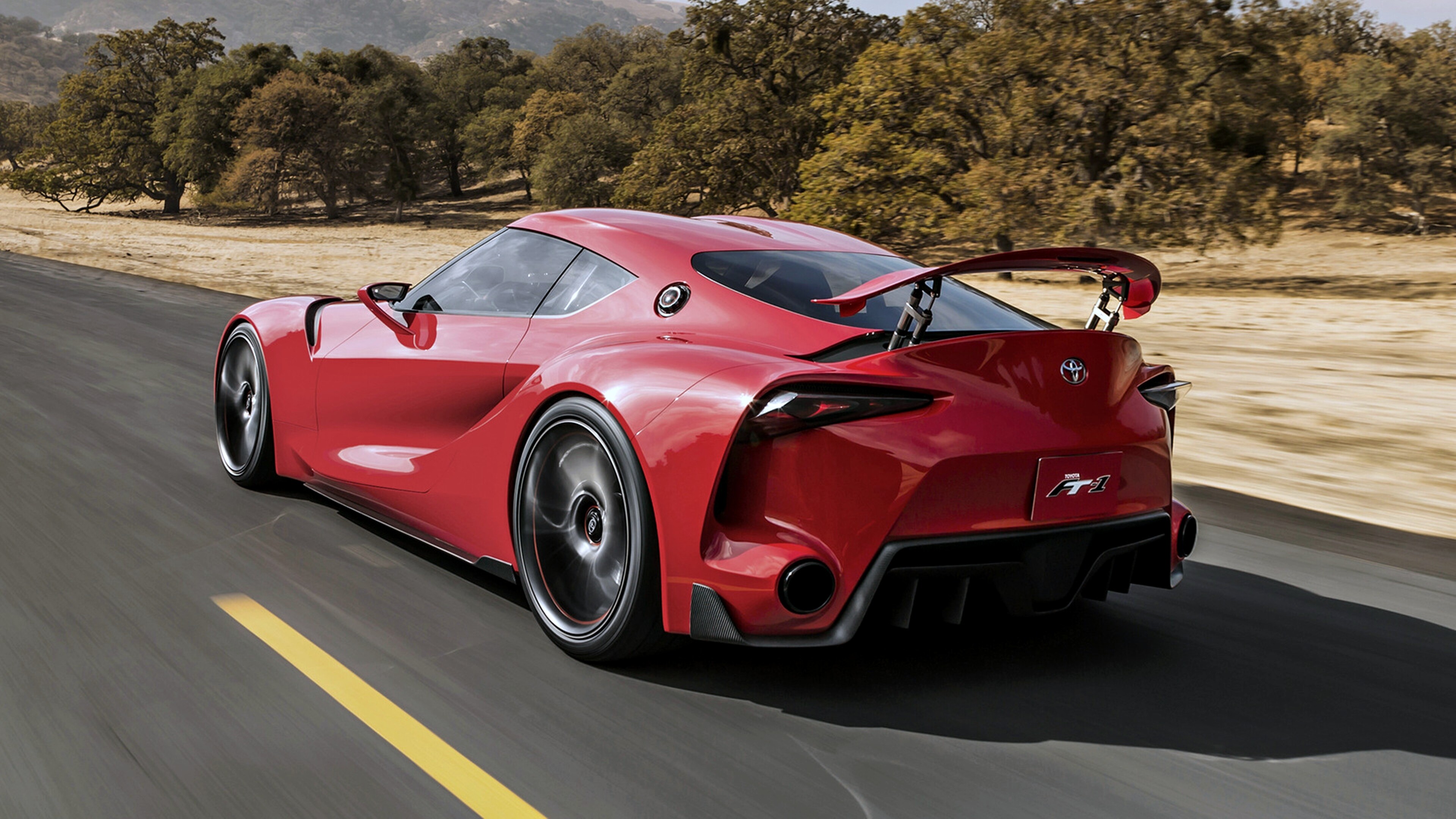 Toyota FT-1 Concept, Red side view, 4K, Wallpaper, 3840x2160 4K Desktop
