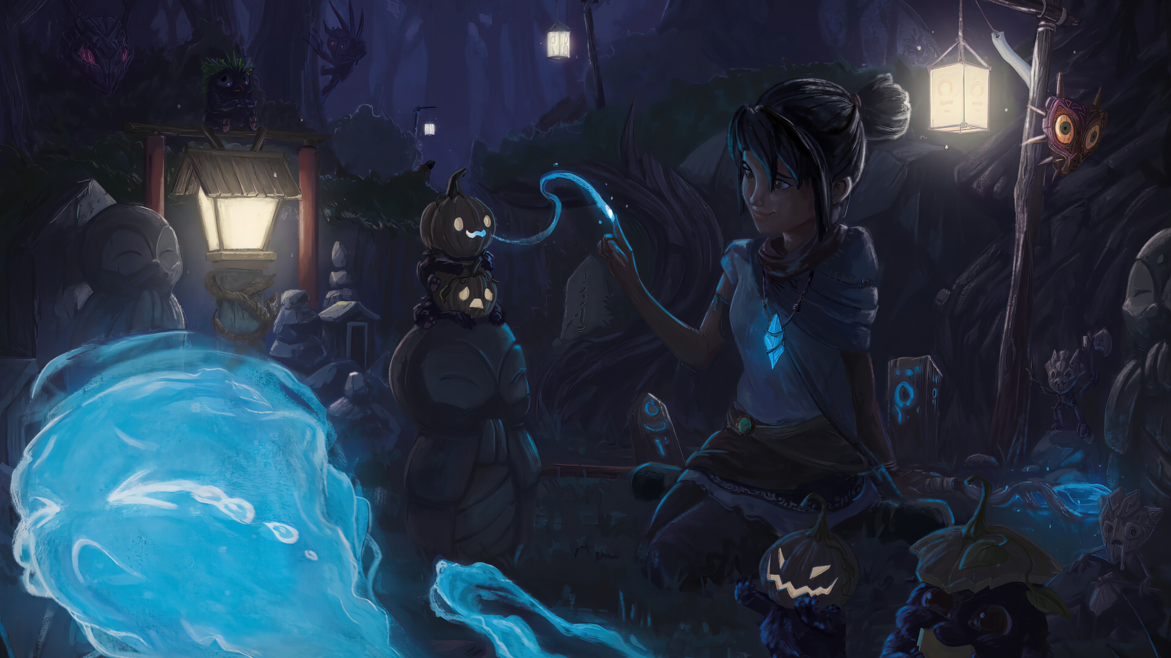 Kena: Bridge, Spirits game art, 4K PC wallpaper, 3840x2160 4K Desktop
