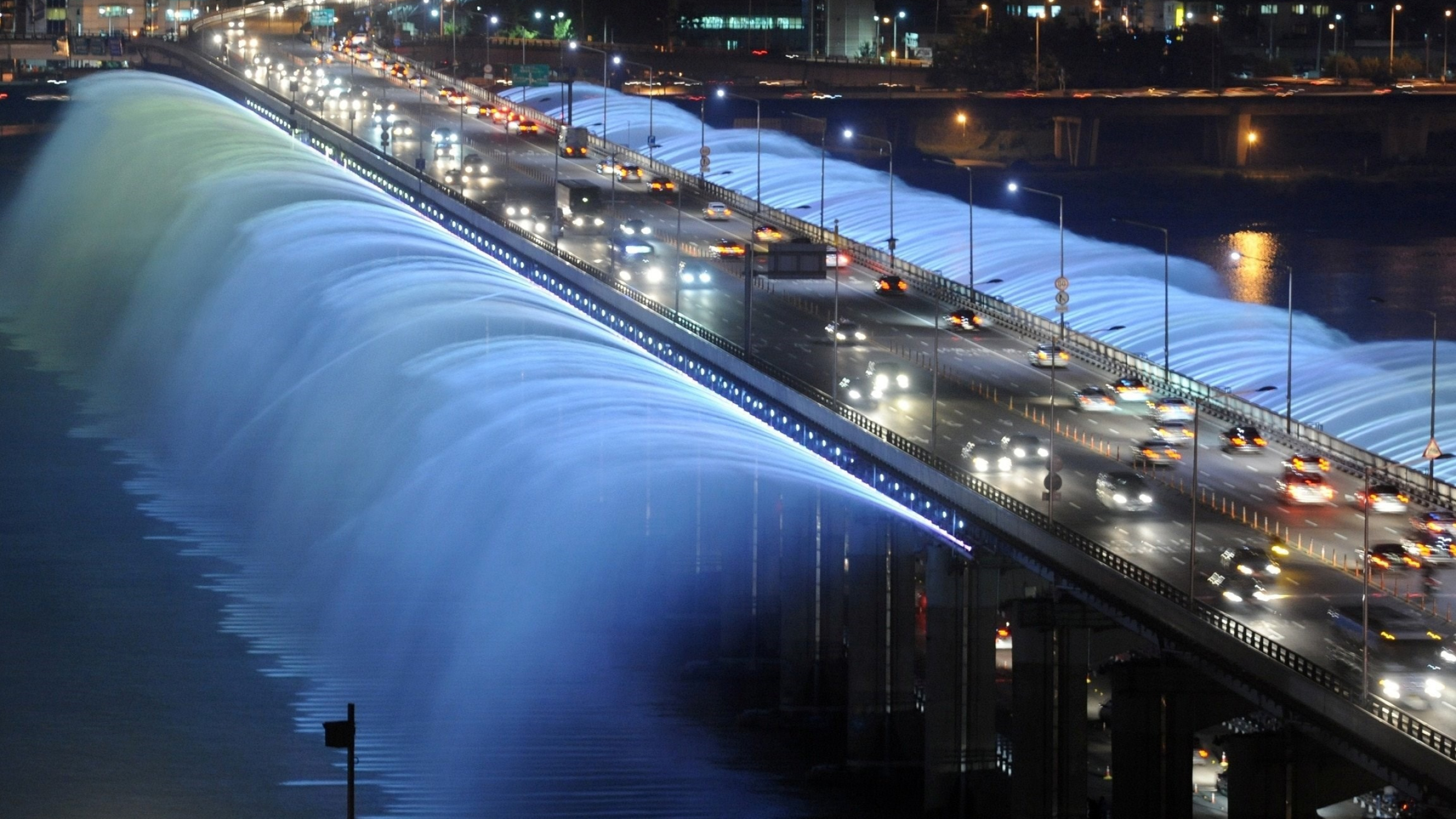 Banpo Bridge, Seoul (Korea) Wallpaper, 2560x1440 HD Desktop