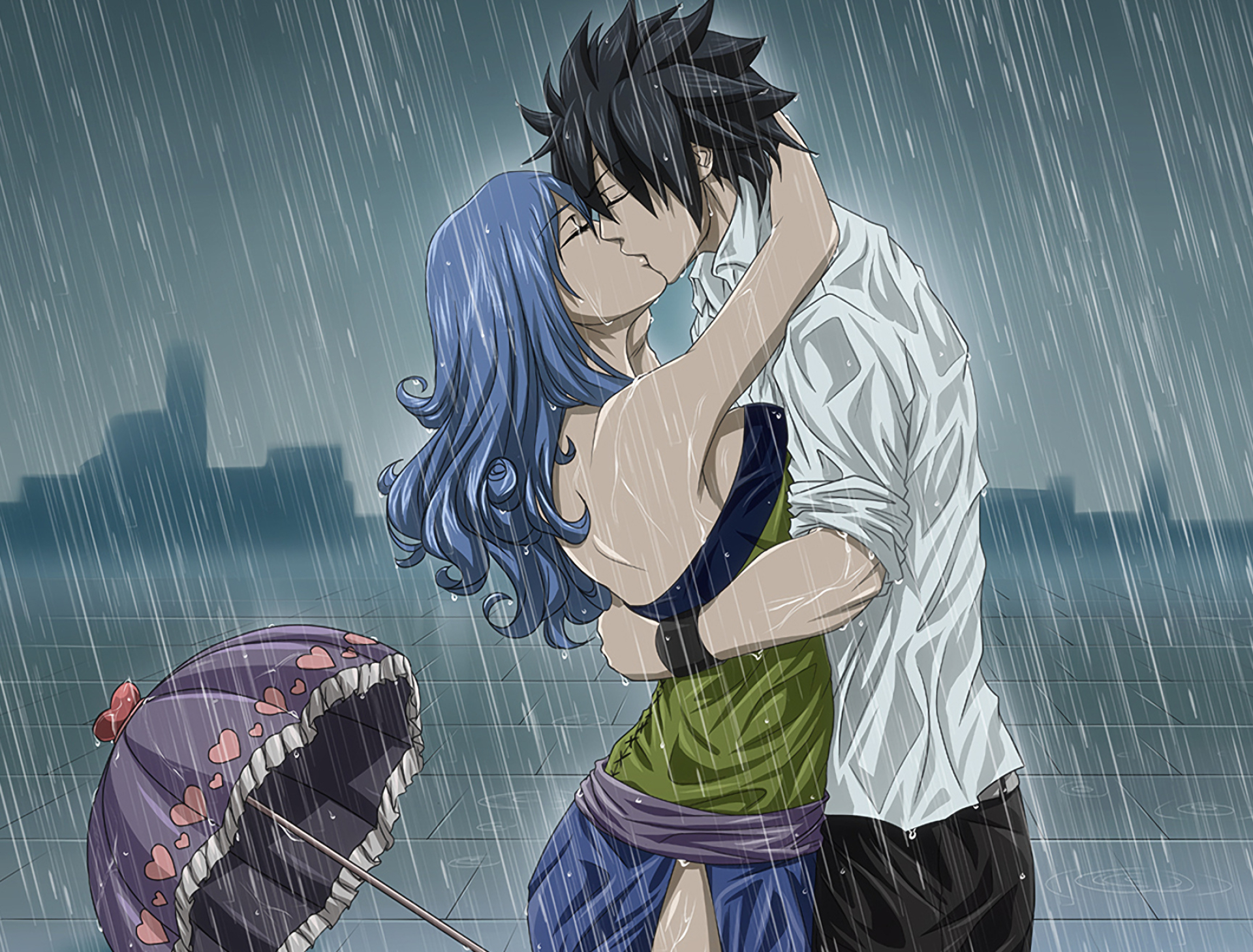 Anime Fairy Tail, Juvia Lockser, Gray Fullbuster, Hd wallpaper, 1920x1460 HD Desktop