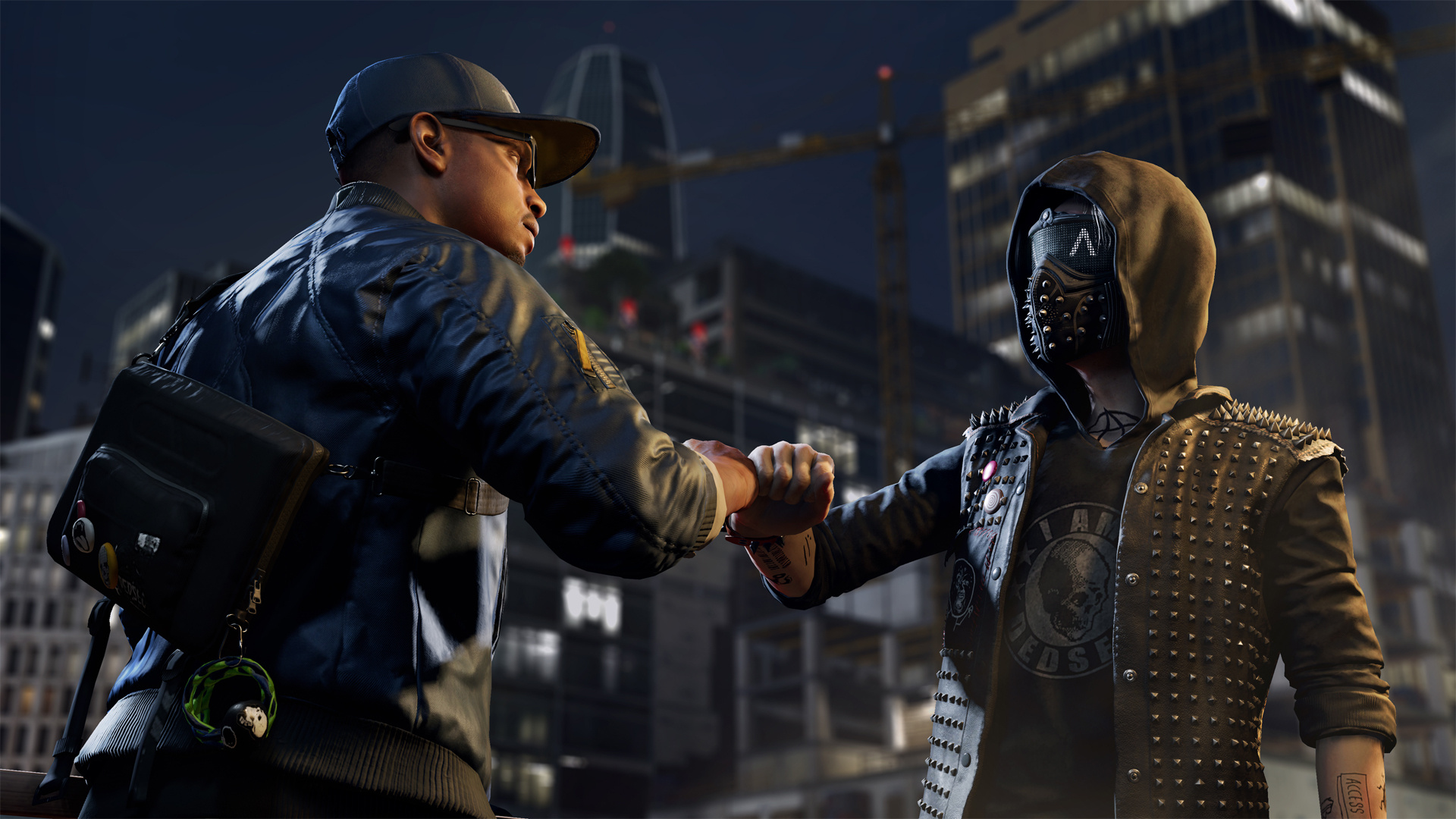 Marcus Holloway, Wrench, San Francisco skyline, Full HD Desktop wallpaper