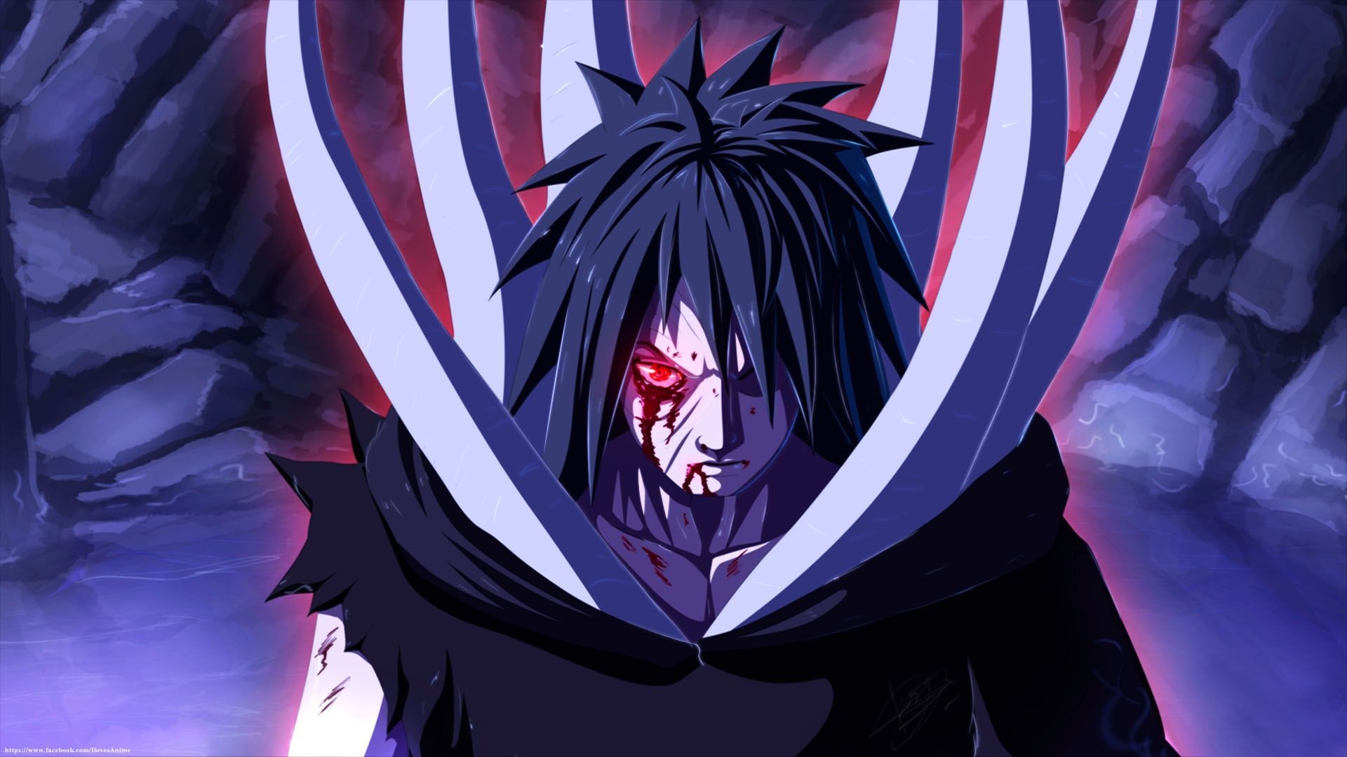 Obito Uchiha, Mangekyo Sharingan, Naruto Shippuden, Full HD Desktop wallpaper
