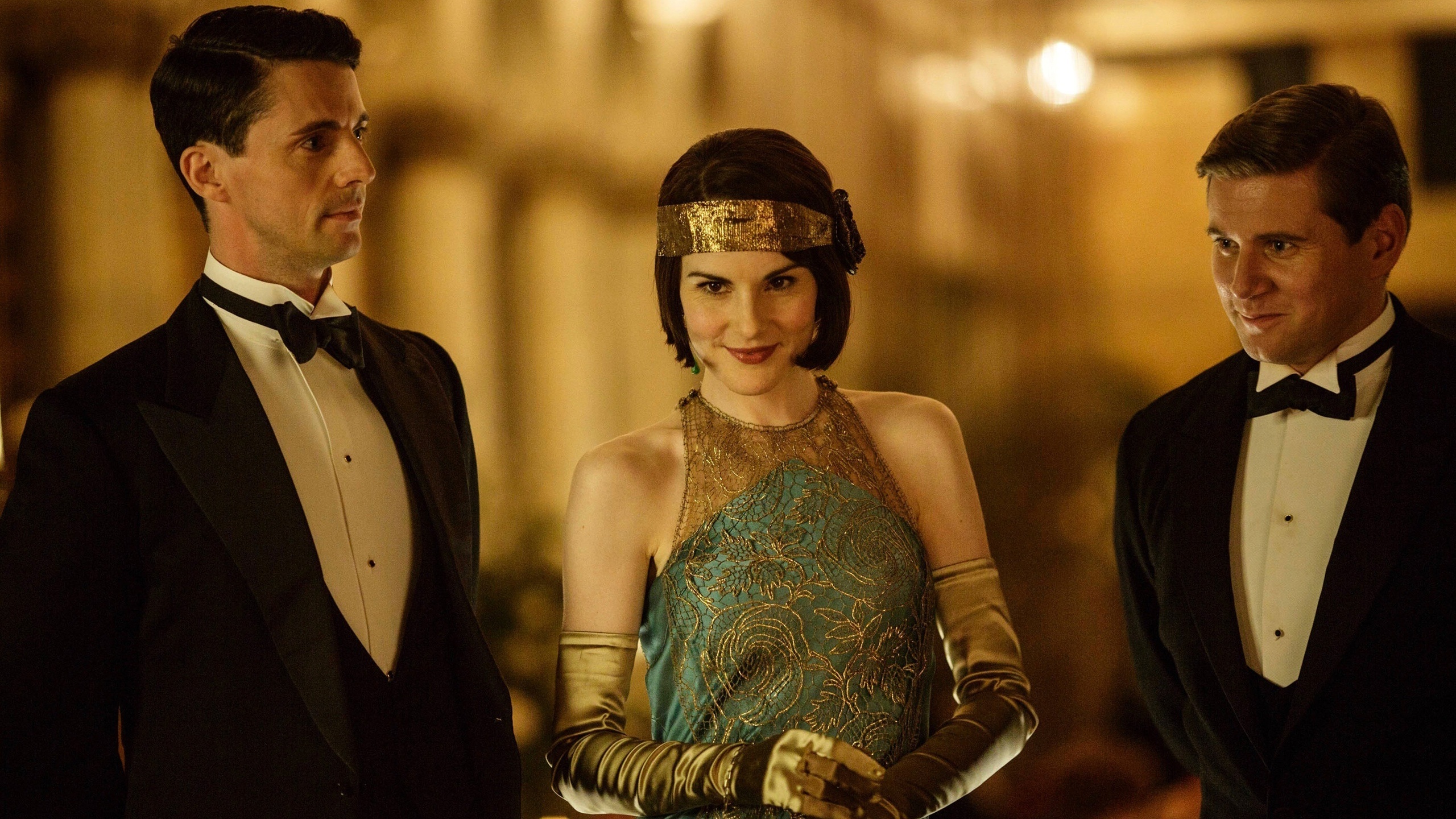 Michelle Dockery, Linux, Downtonabbey, British actress, 2560x1440 HD Desktop