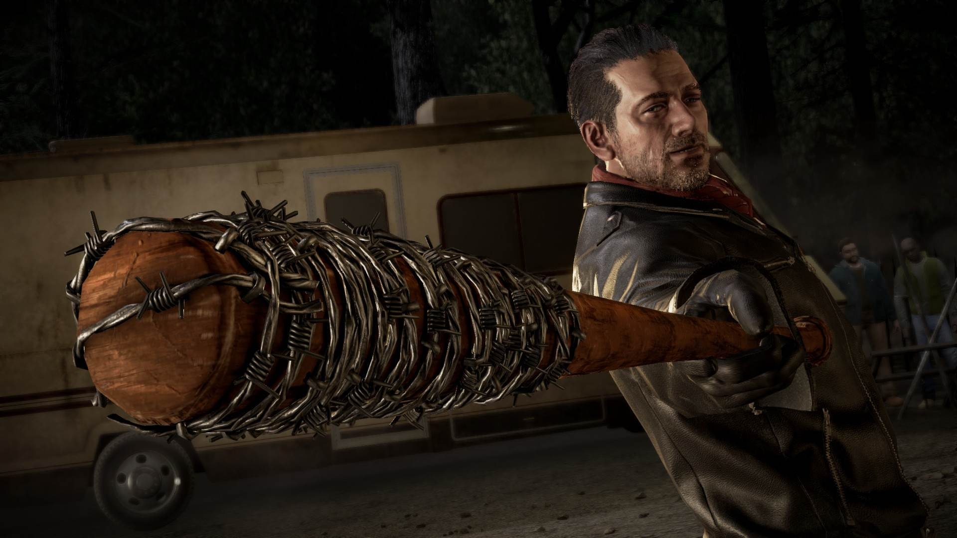 Negan, Lucille baseball bat, motorhome RV, Full HD Desktop wallpaper
