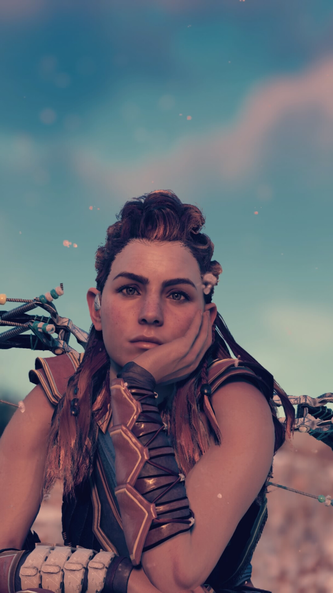 Aloy's heroic stance, Spectacular artwork, Game poster, Gaming enthusiasts, 1080x1920 Full HD Phone