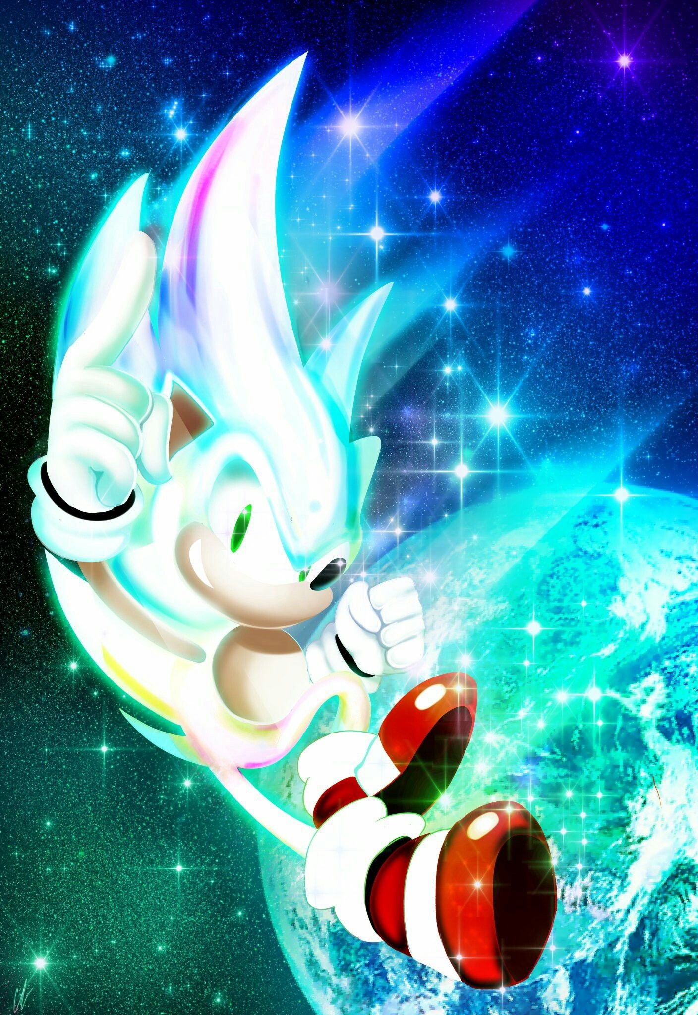 Electrifying aura, Hyper Sonic Wallpaper, 1410x2050 HD Phone