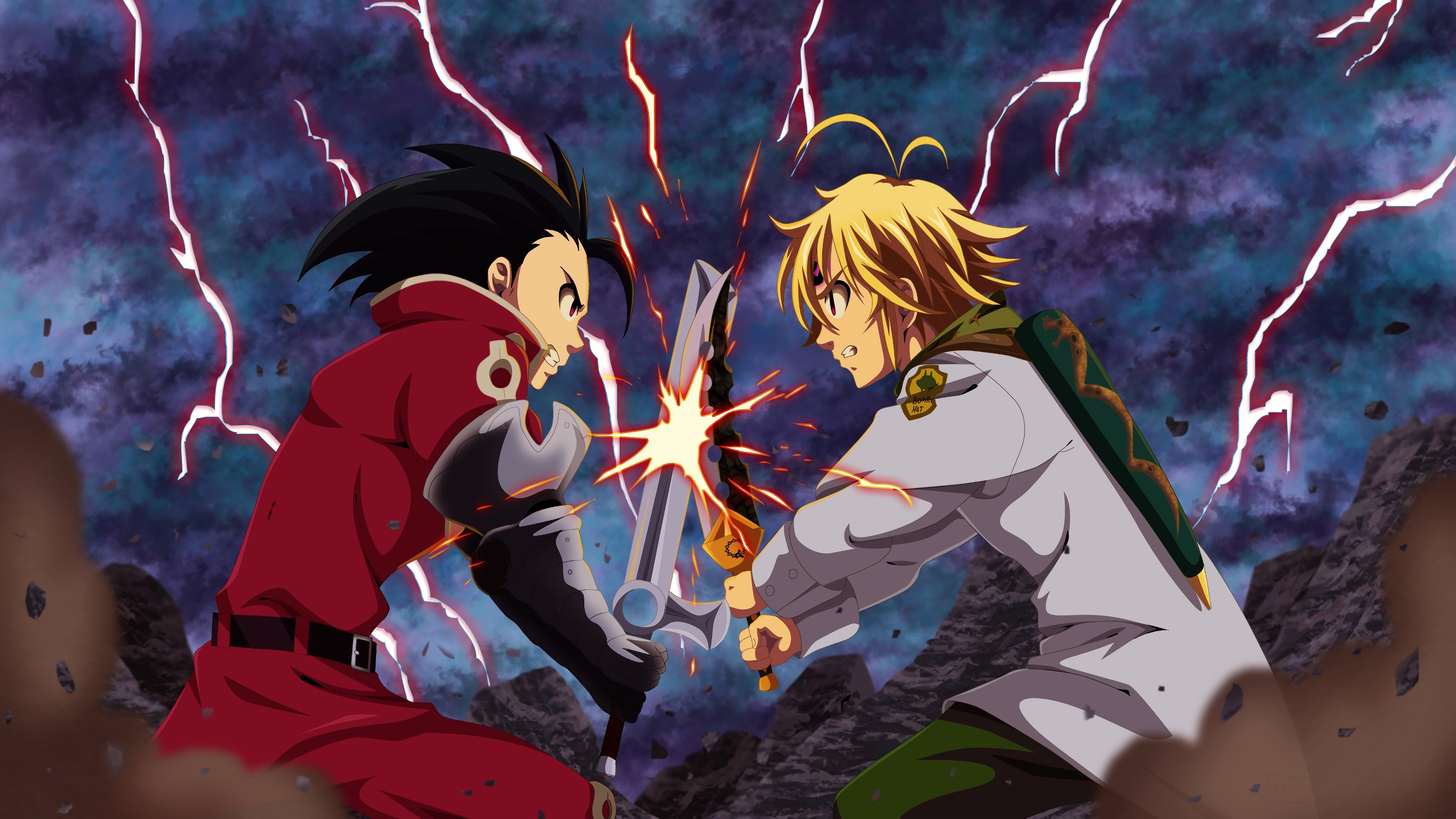 Zeldris Meliodas, Seven Deadly Sins, Ultra HD, 3840x2160 4K Desktop