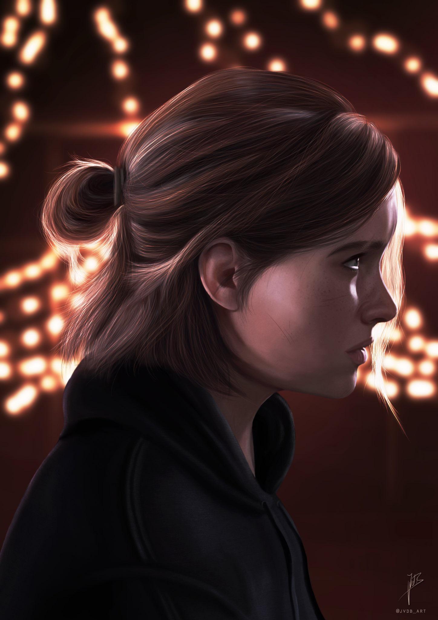 Ellie Williams, The Last of Us Part II, warm bokeh string lights, HD Phone wallpaper